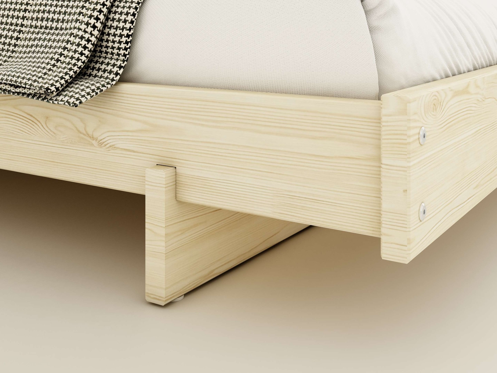 GOODproduct Bettgestell »Senja, Bett, Massivholzbett, minimalistisches Design« B/T/H: 148/205,1/22,6 cm,  inklusive Lattenrost, Liegefläche 140x200 cm, aus massiver Kiefer