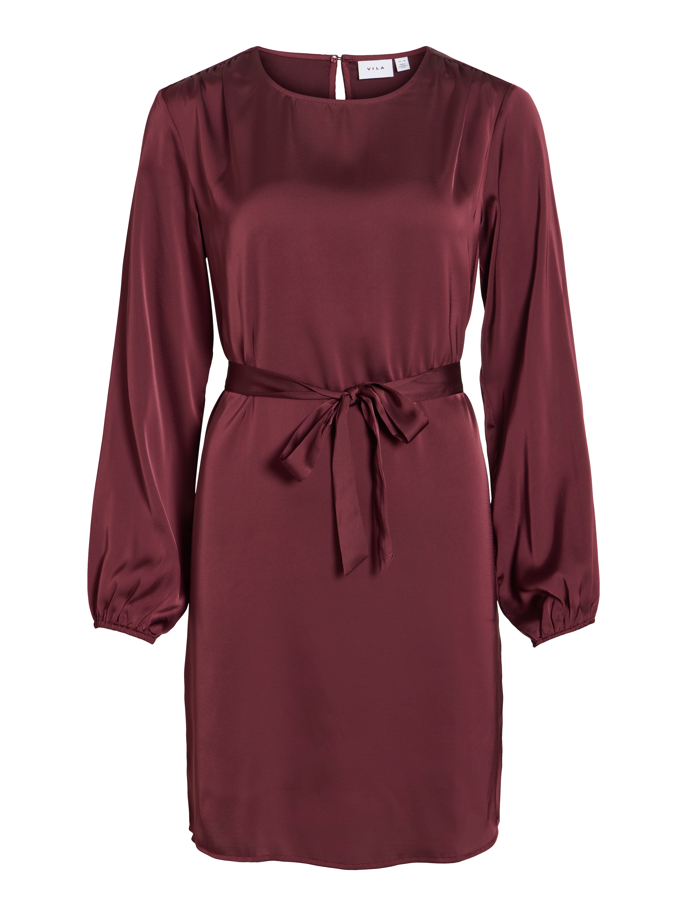Vila Mini-robe »VIENNA RAVENNA L/S O-NECK DRESS - NOOS« Coupe ample, en fibre synthétique, facile d'entretien