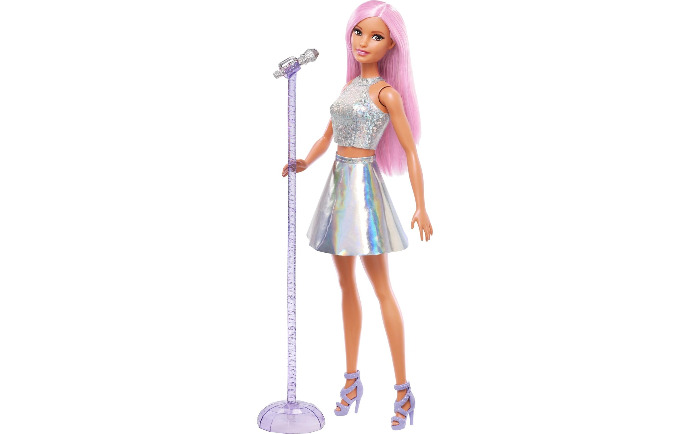 Barbie Anziehpuppe »Sängerin« Popstar-Puppe mit Mikrofon und Mikrofonständer