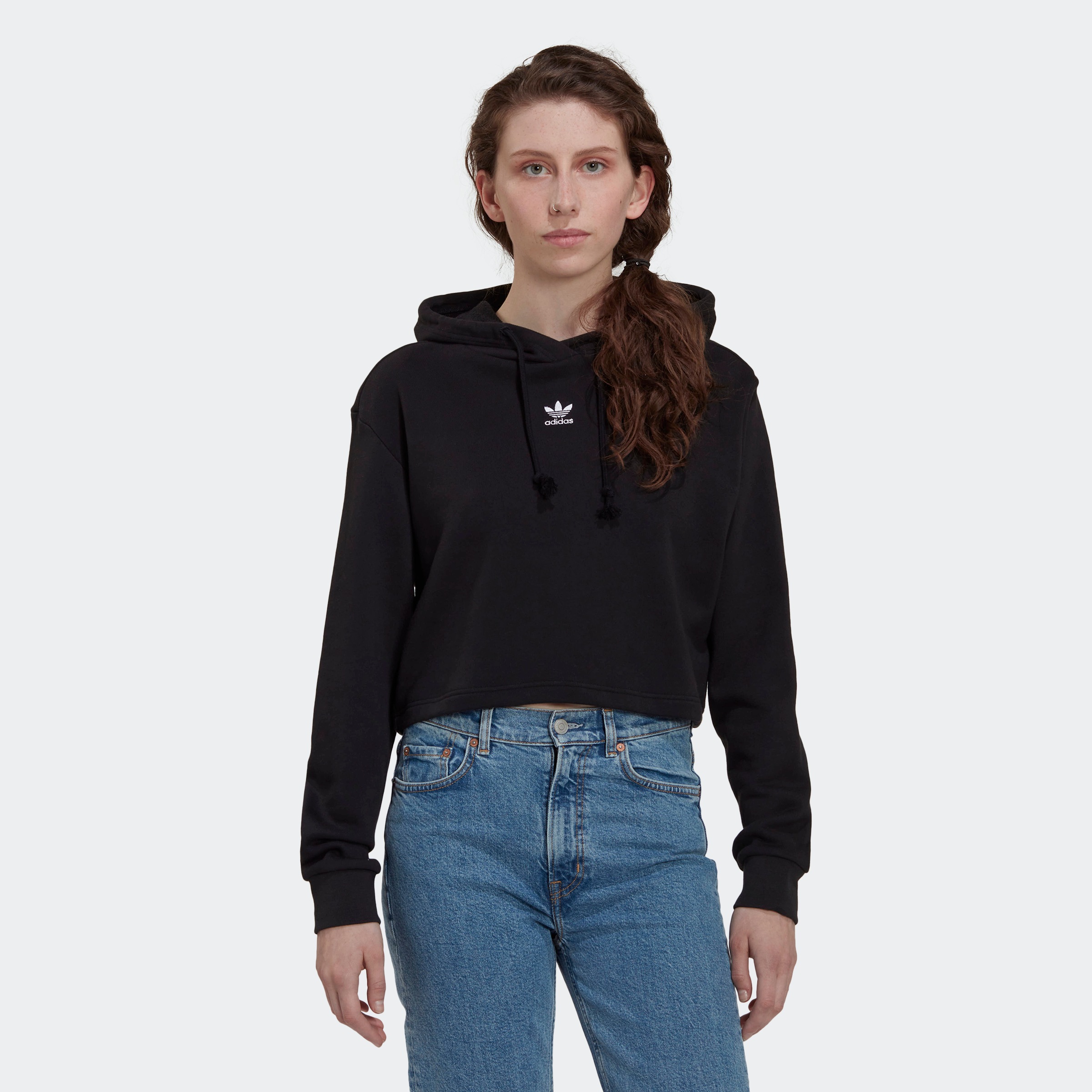 Image of adidas Originals Sweatshirt »ADICOLOR ESSENTIALS CROP FRENCH TERRY HOODIE« bei Ackermann Versand Schweiz