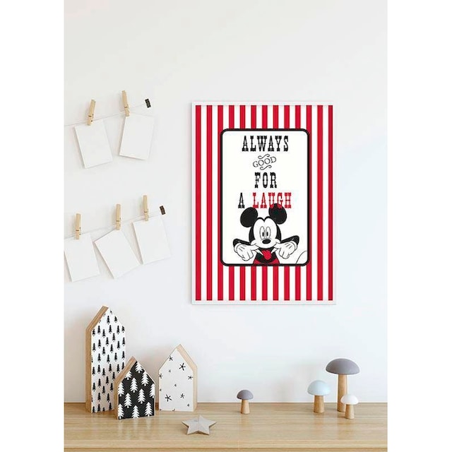 Schlafzimmer, »Mickey Wohnzimmer Poster Komar St.), Kinderzimmer, Mouse versandkostenfrei ♕ Laugh«, (1 Disney, auf