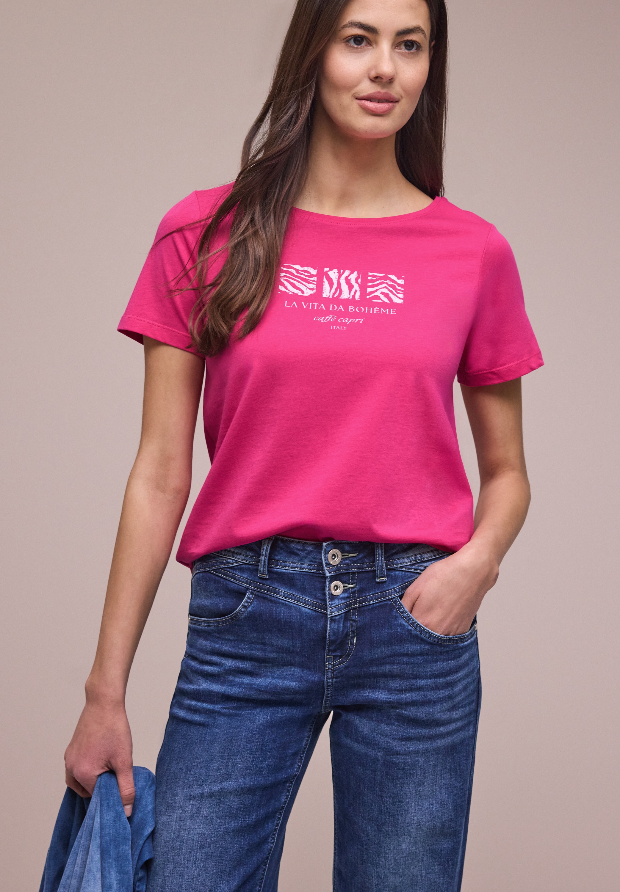 Image of STREET ONE Kurzarmshirt Sommershirt mit Print