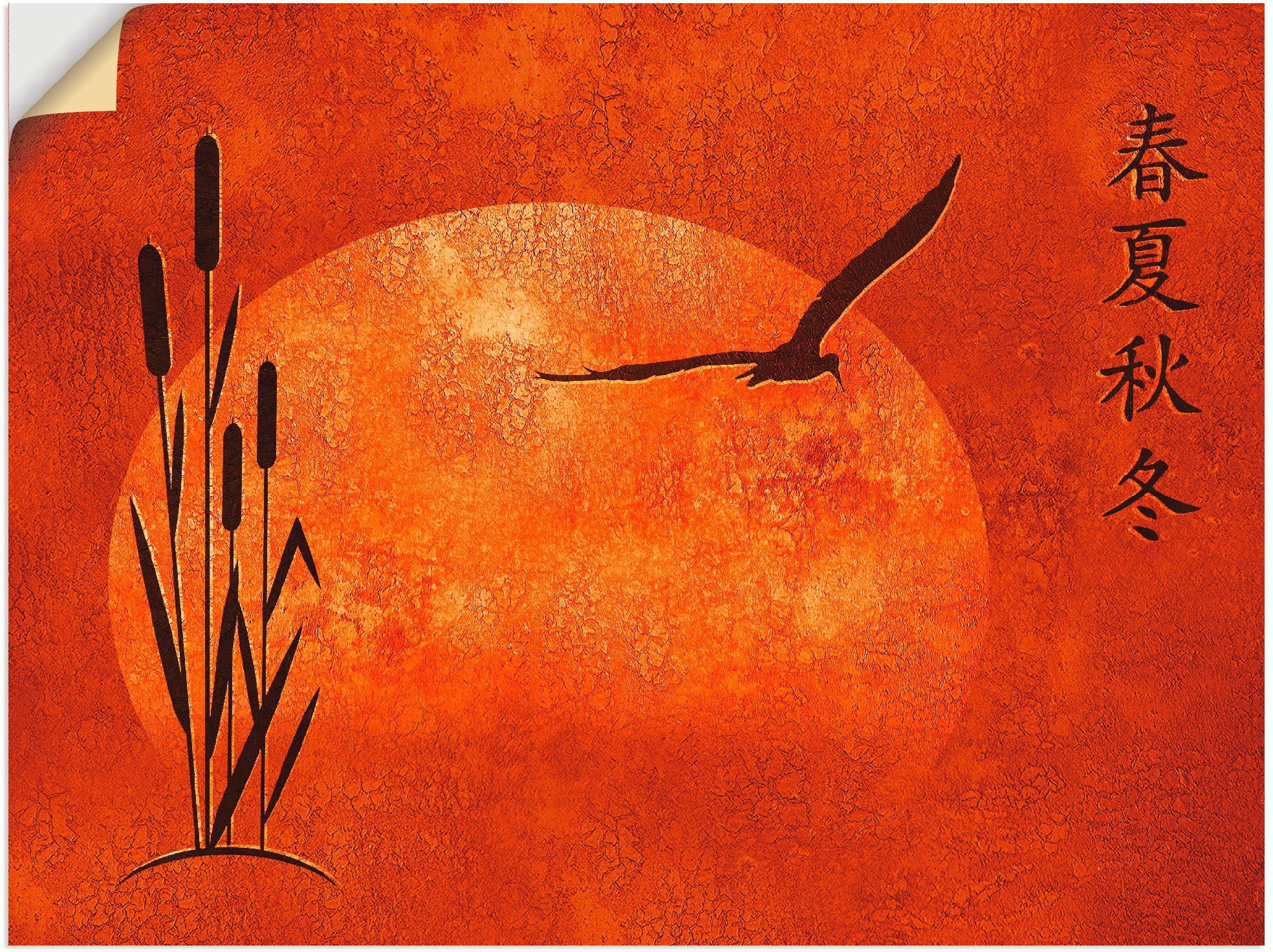 Image of Artland Wandbild »Asiatische Jahreszeiten«, Zen, (1 St.), in vielen Grössen & Produktarten -Leinwandbild, Poster, Wandaufkleber / Wandtattoo auch für Badezimmer geeignet bei Ackermann Versand Schweiz