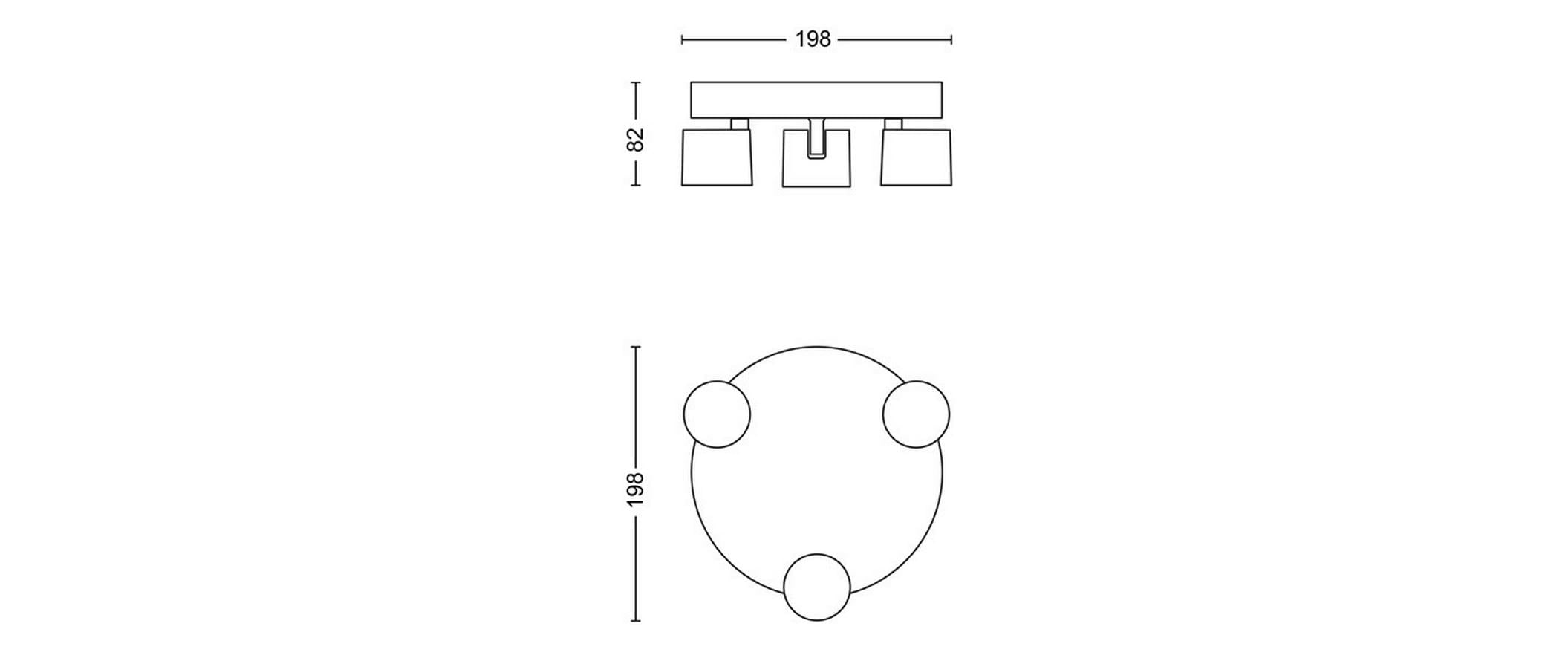 Philips Deckenleuchte »plate«, 3 flammig