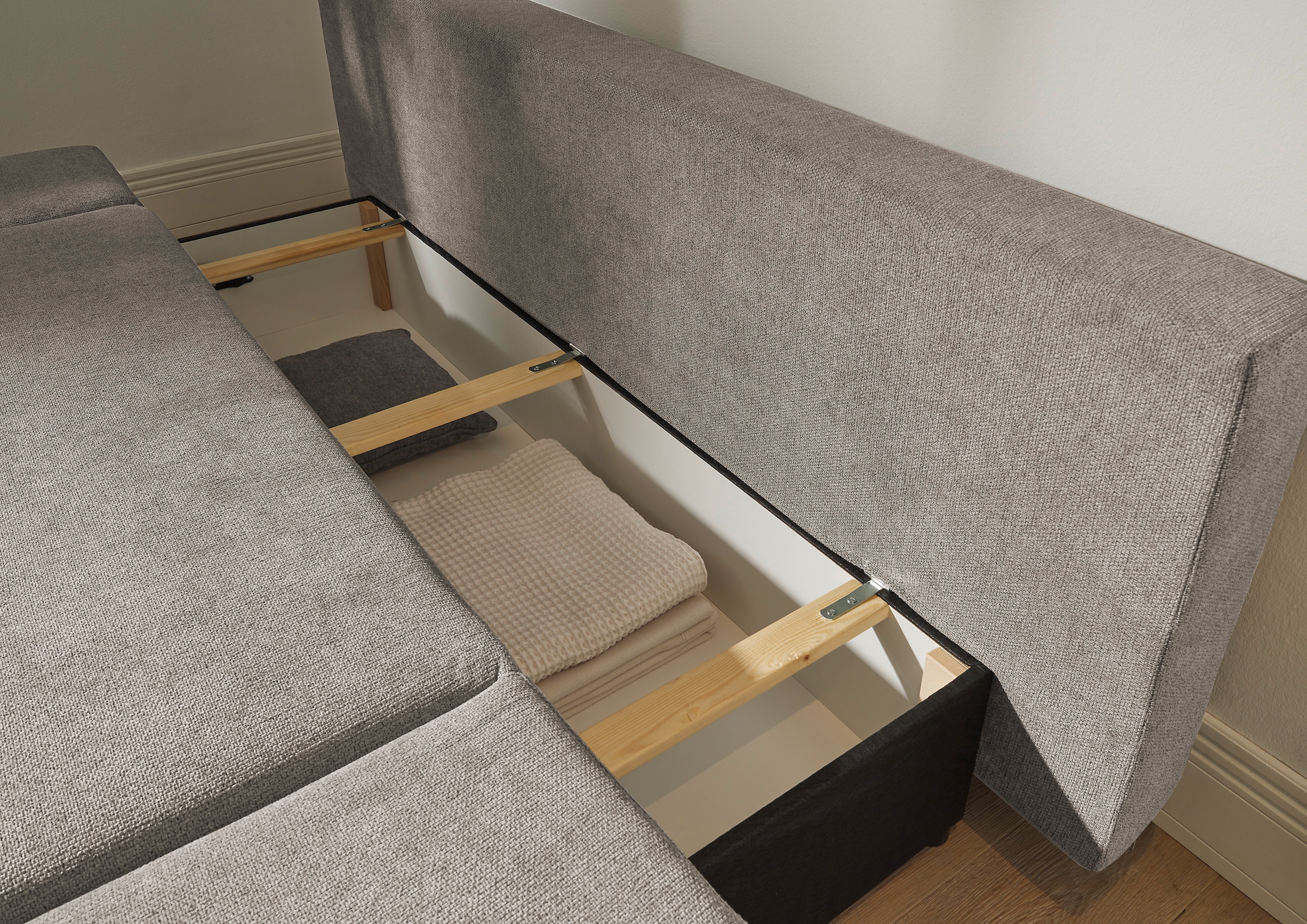 ED EXCITING DESIGN Schlafsofa »Sunny« mit Bettkasten & Armteilverstellung