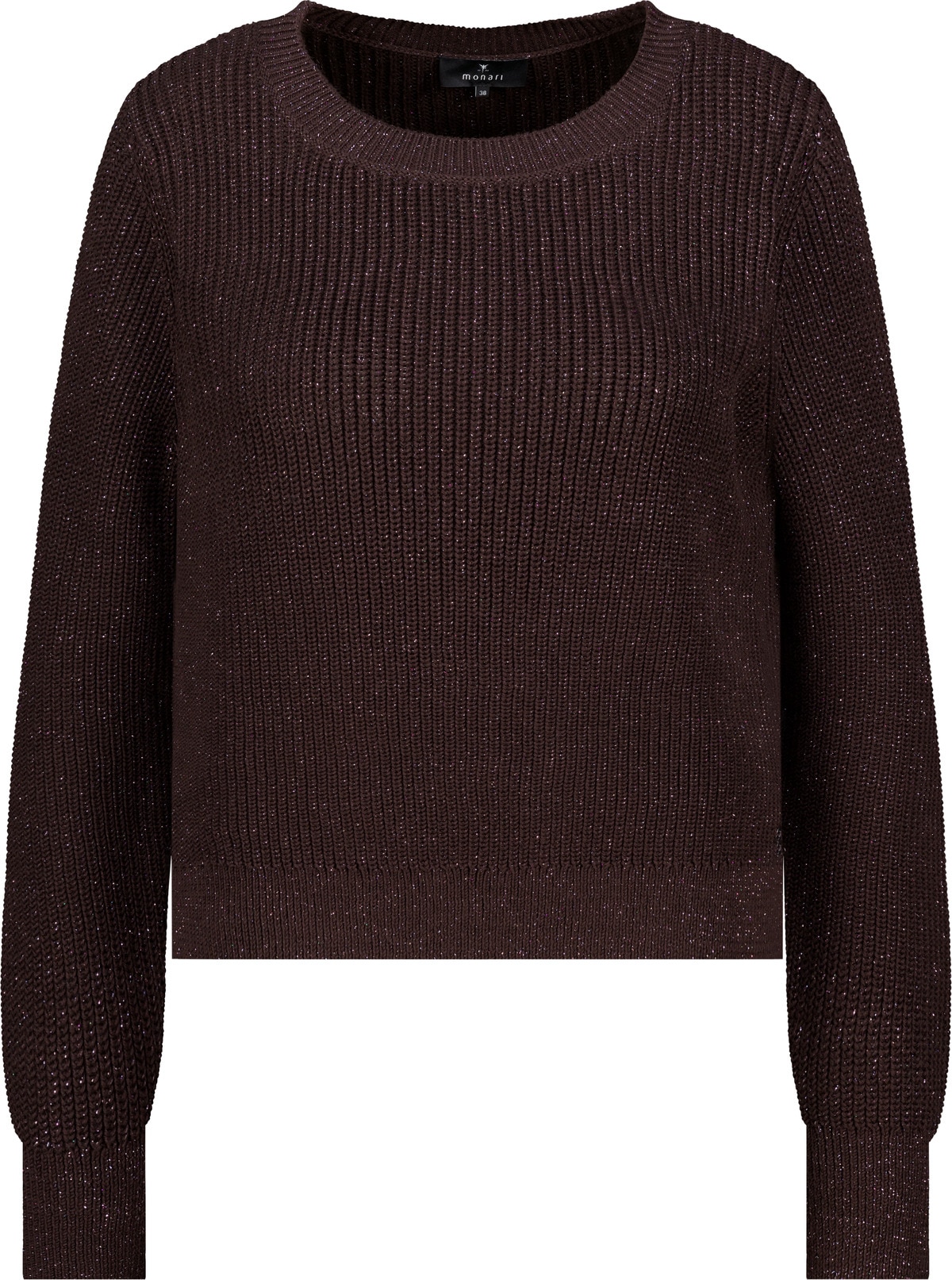 Monari Rundhalspullover »Pullover Basic Lurex« Regular fit mit Rundhalsausschnitt