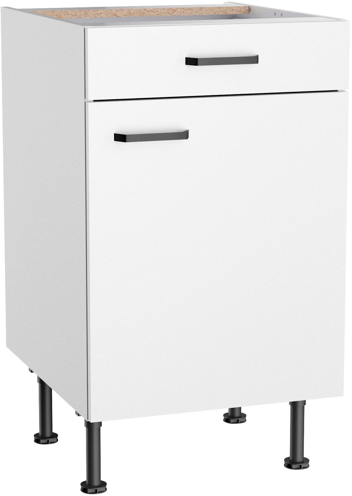 KOCHSTATION Unterschrank »KS-Paula« 50 cm breit, 87 cm hoch, mit 1 Schubkasten, 1 Tür, 1 Einlegeboden