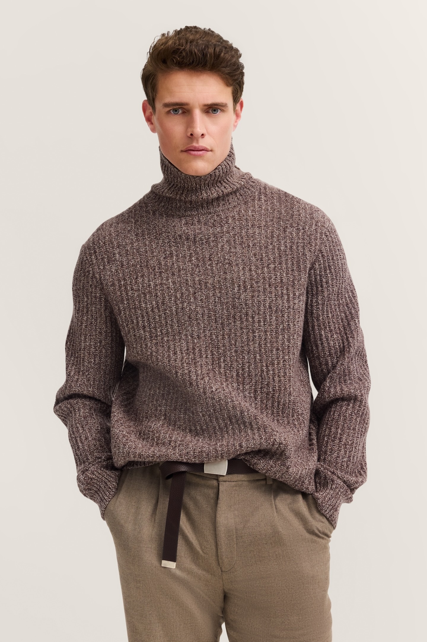 Image of bugatti Rollkragenpullover "Regular Fit" Grobstrick aus einem Wollmix