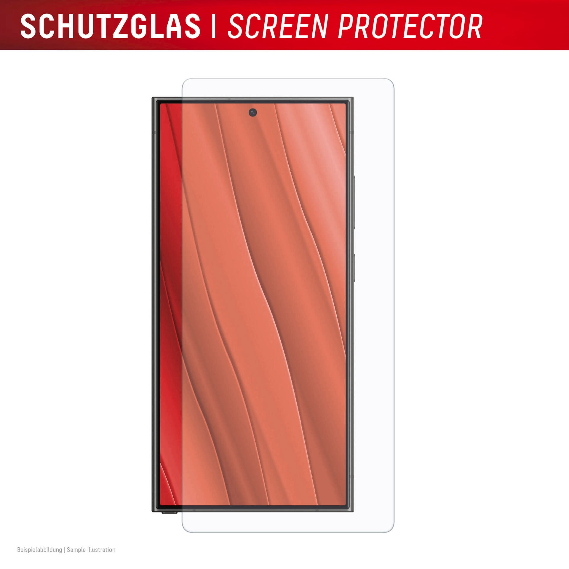 Displex Displayschutzglas »Real Glass Screen Protection inkl. Case«, für Samsung Galaxy S25 Ultra, Displayschutzfolie, Schutzfolie, Bildschirmschutz, kratz- & stossfest