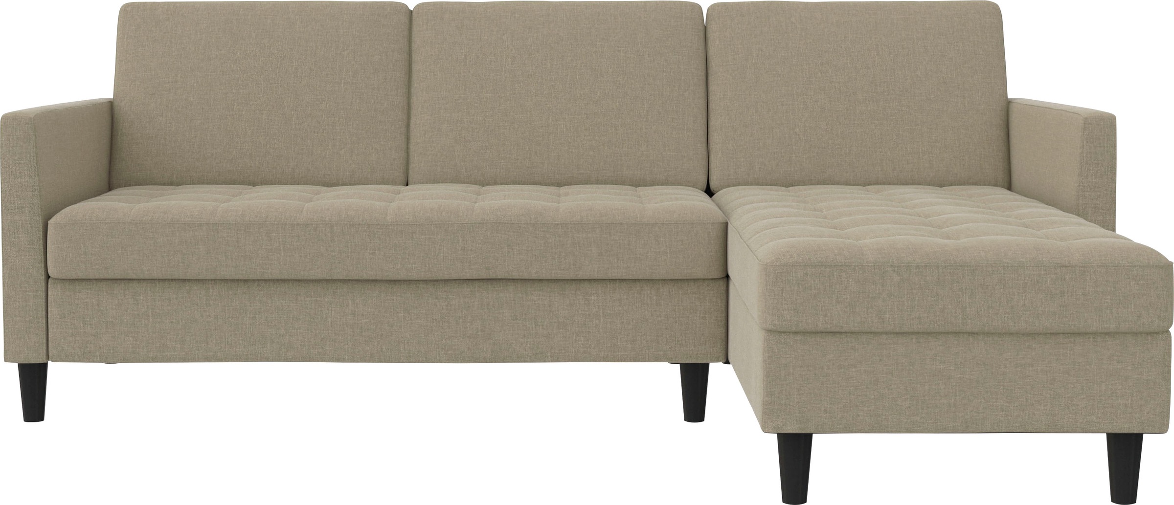 Dorel Home Ecksofa »Presley, L-Form,«, Ecksofa mit Bett-Funktion und Stauraum, verstellbare Rückenlehne