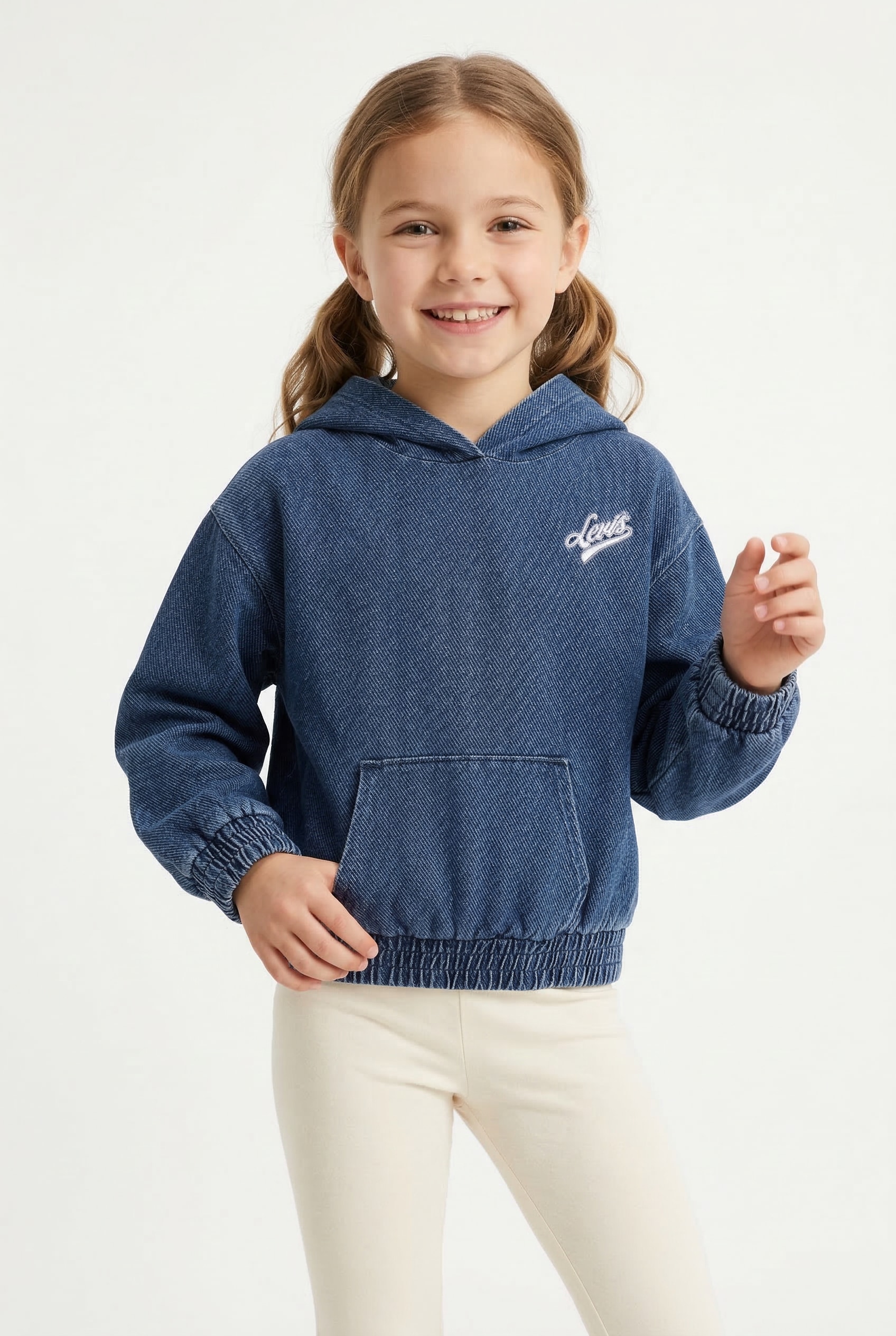 Image of Levis Kids Kapuzensweatshirt "LVG DENIM HOODIE", in trendy Denim-Qualität