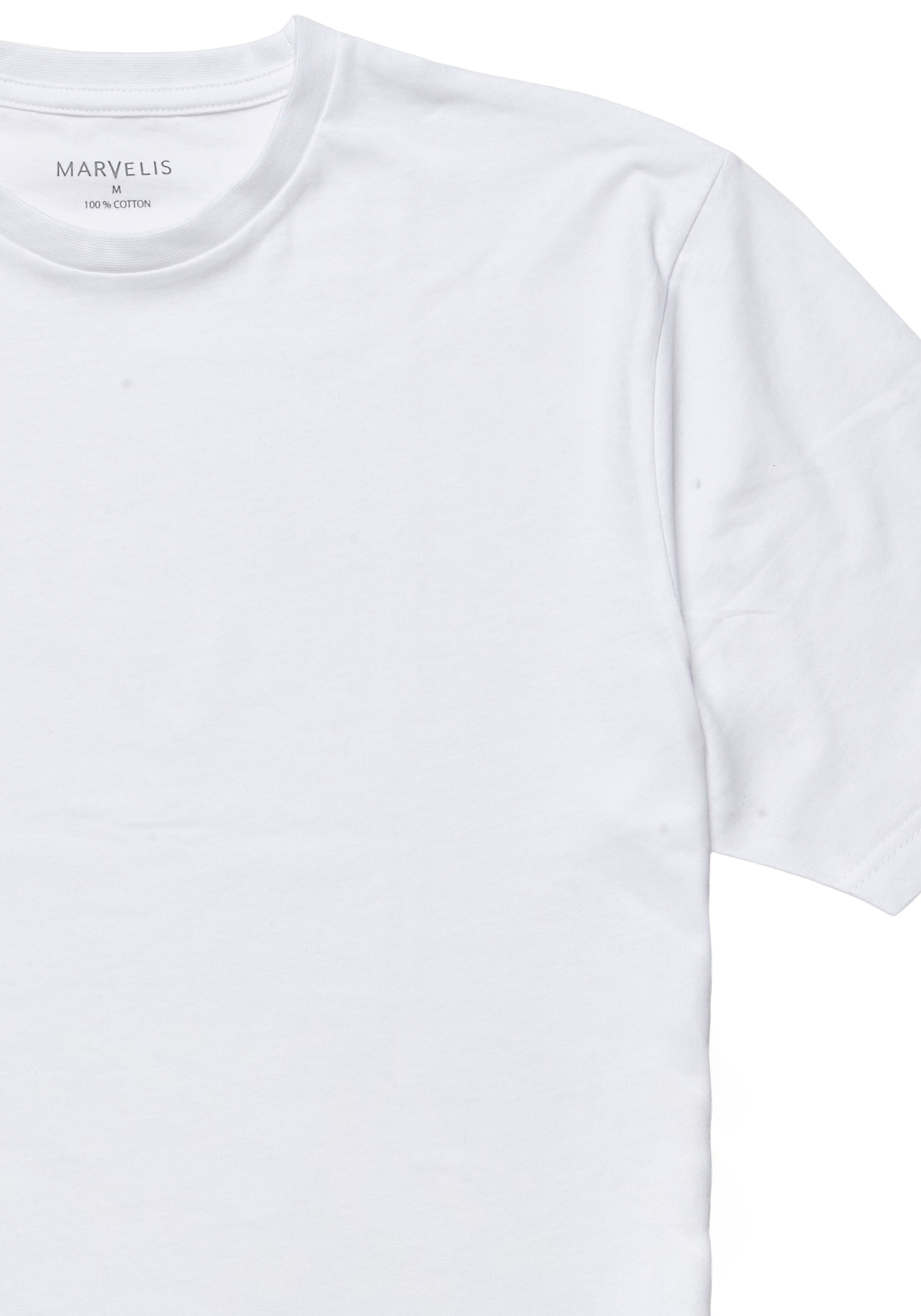 MARVELIS T-Shirt Packung, 2 Stk. Doppelpack, basic, Rundhals, Unterziehshirt, regular fit