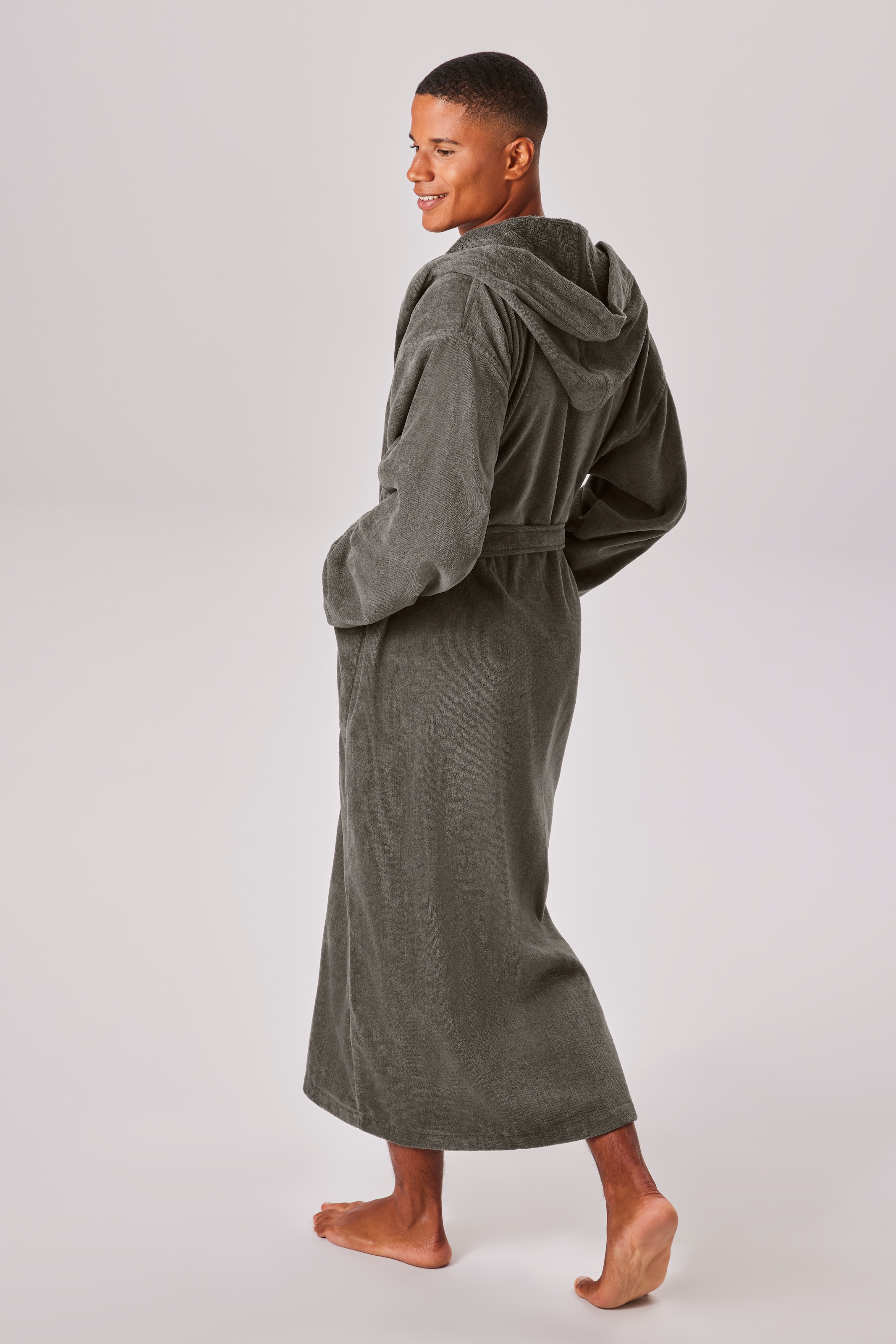 my home Peignoir de bain unisexe »Regona, Hotelbademantel, Morgenmantel, Standardlänge & Überlänge« 1 cuis Damen & Herren, mit Taschen, flauschig, weich, Velours, Sauna & Spa