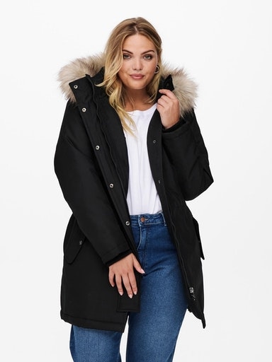Image of ONLY CARMAKOMA Parka "CARIRENA PARKA COAT OTW" mit Kapuze Kunstfaser, regular fit