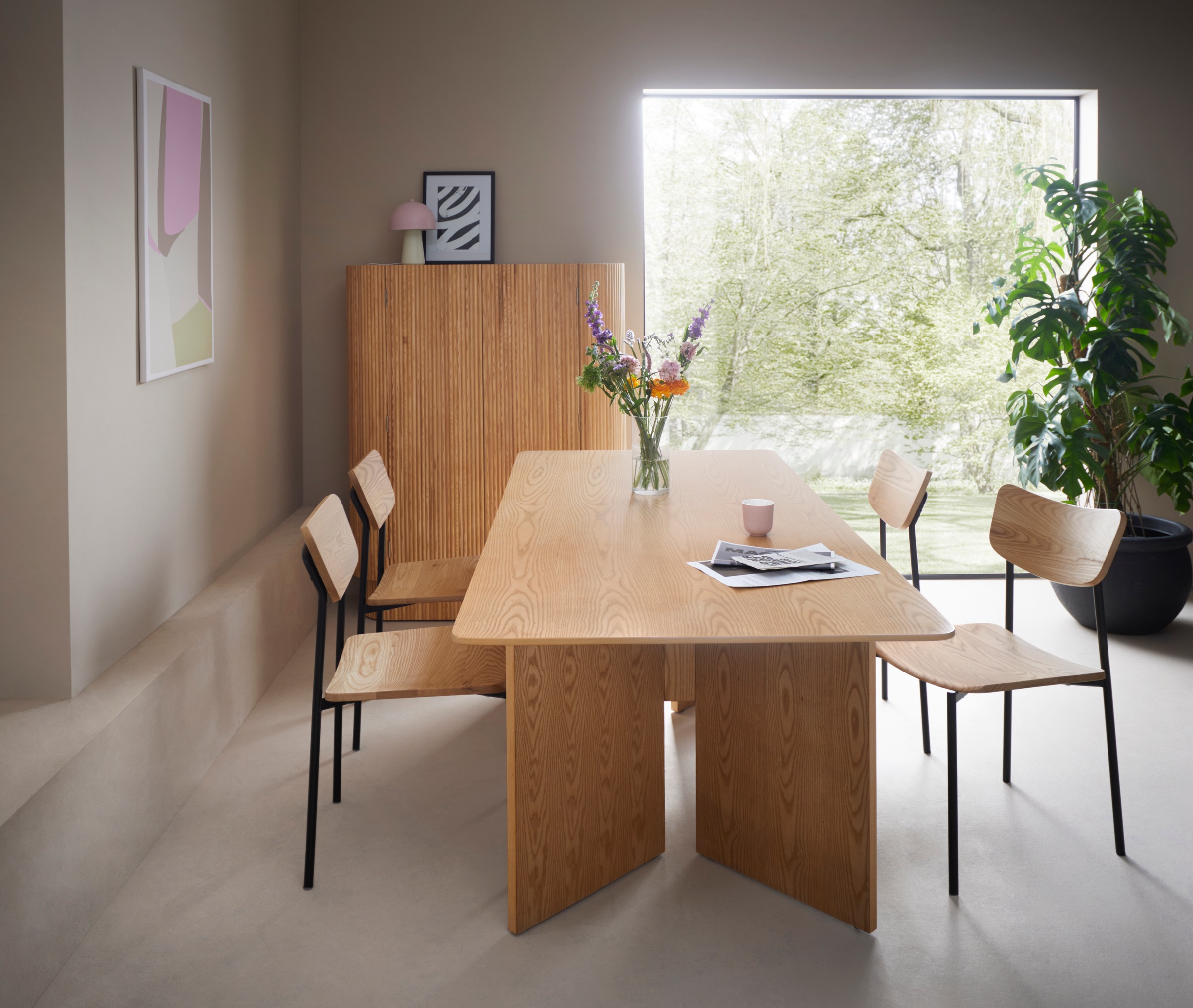 Image of LeGer Home by Lena Gercke Esszimmerstuhl »Meyra«, in 2 Farben, Massivholz, Sitzbreite 47 cm bei Ackermann Versand Schweiz