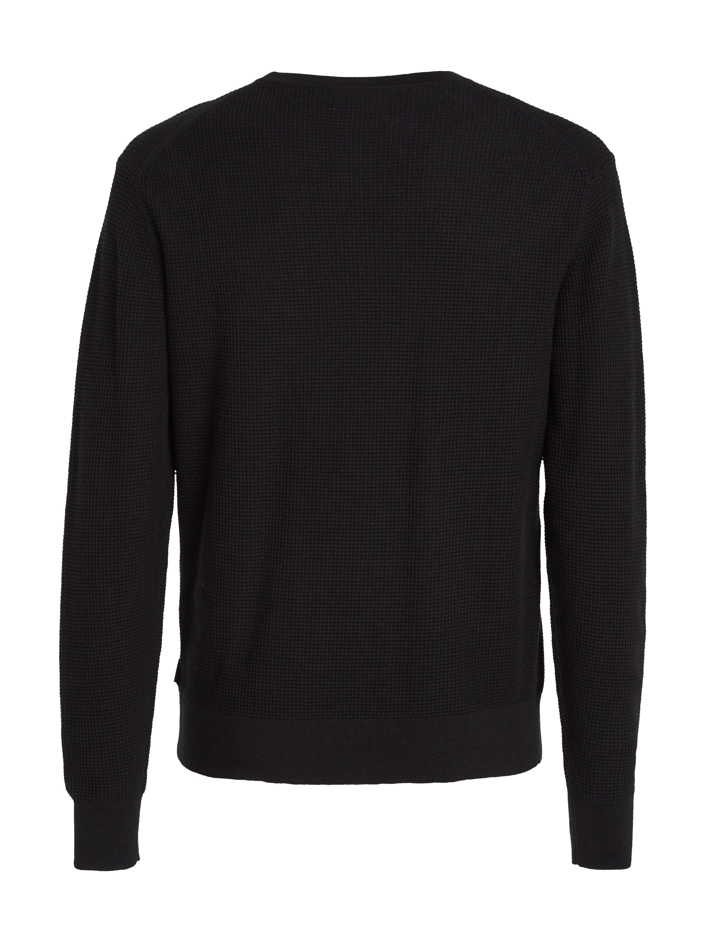 Calvin Klein Rundhalspullover »WAFFLE STRUCTURE SWEATER«, mit Markenlabel