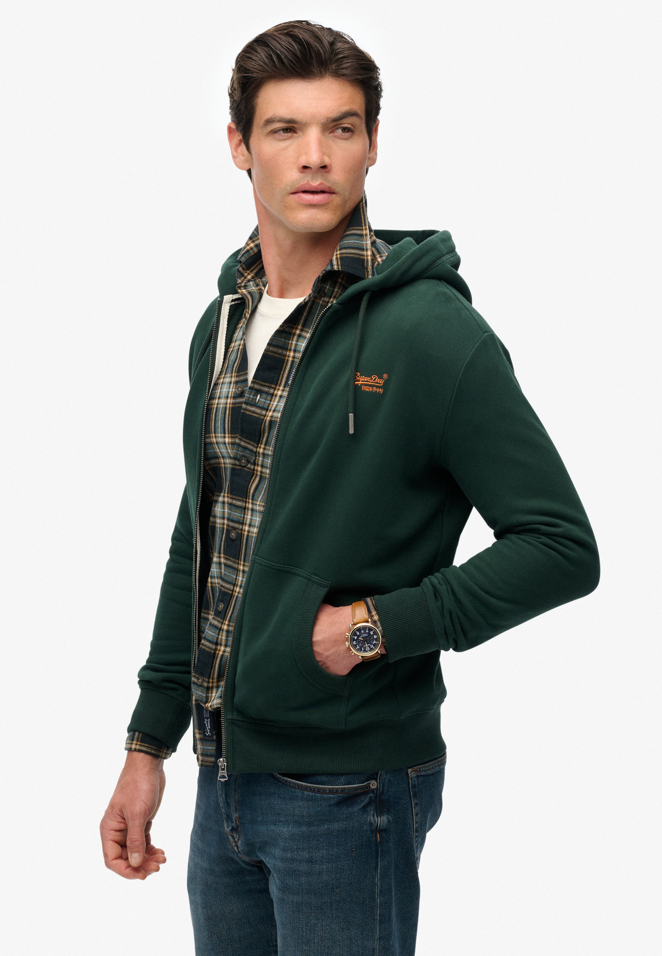 Superdry Kapuzensweatjacke »ESSENTIAL LOGO ZIP HOODIE HB«