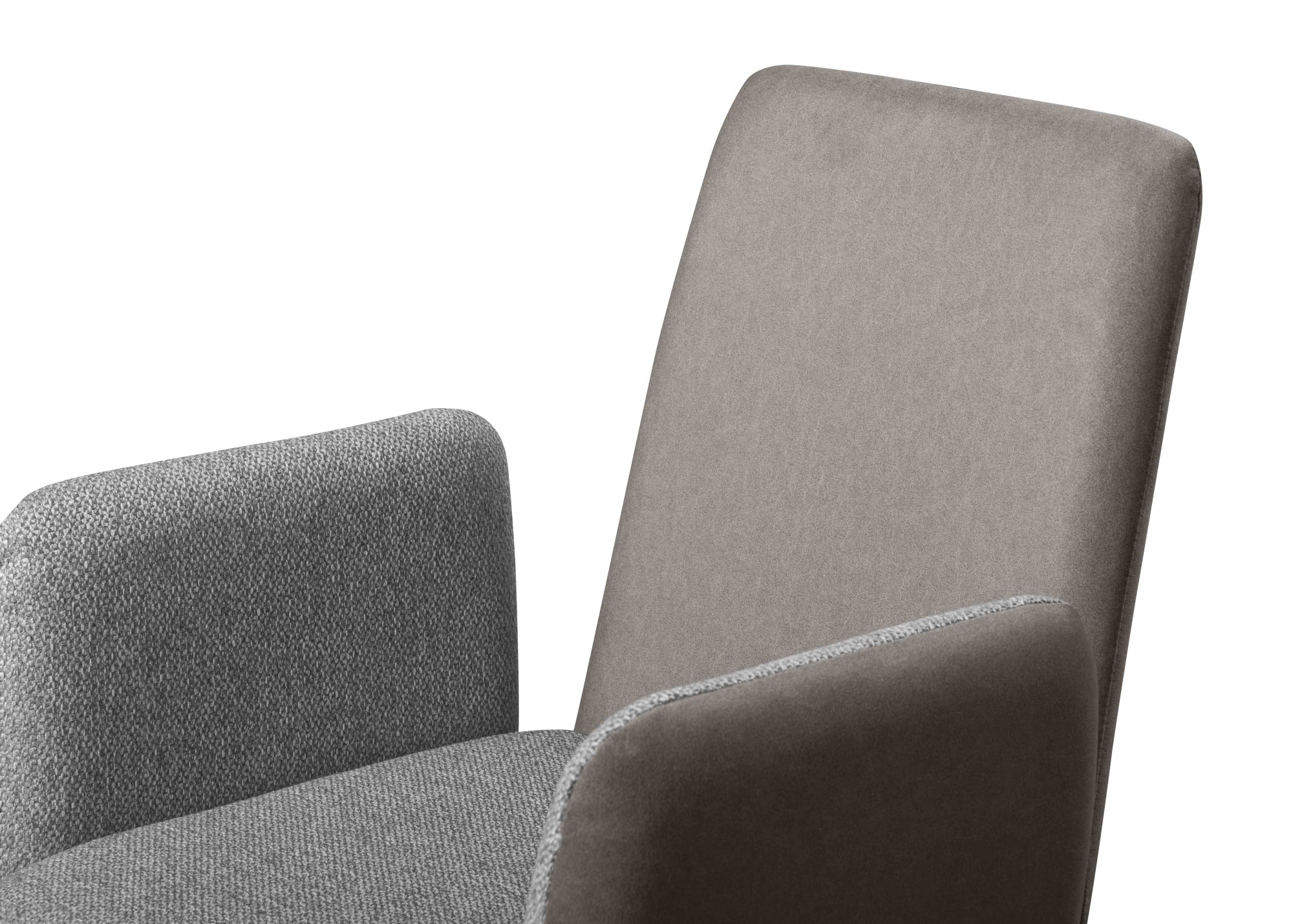 GOODproduct Armlehnstuhl »Gabi Polsterstuhl, Esszimmerstuhl, Küchenstuhl, 4-Fussstuhl« () Gestell aus matt-schwarzem Flachmetall, stabil, 2-Stoff-Design