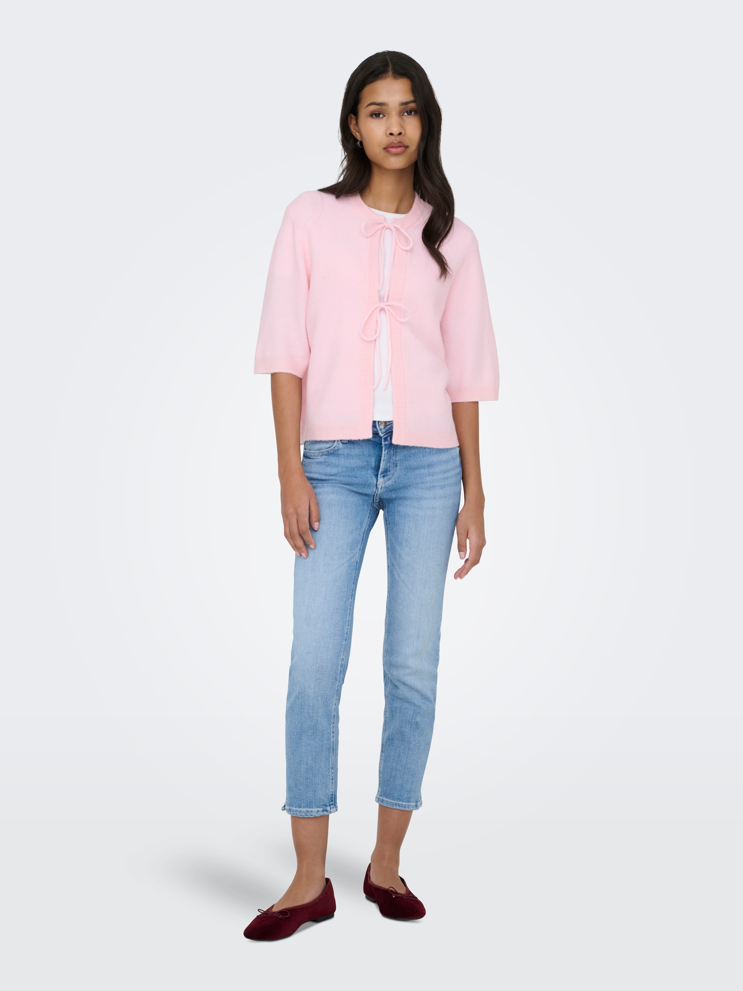 ONLY Veste en tricot »ONLSIMONI 2/4 BOW CARDIGAN KNT NOOS«
