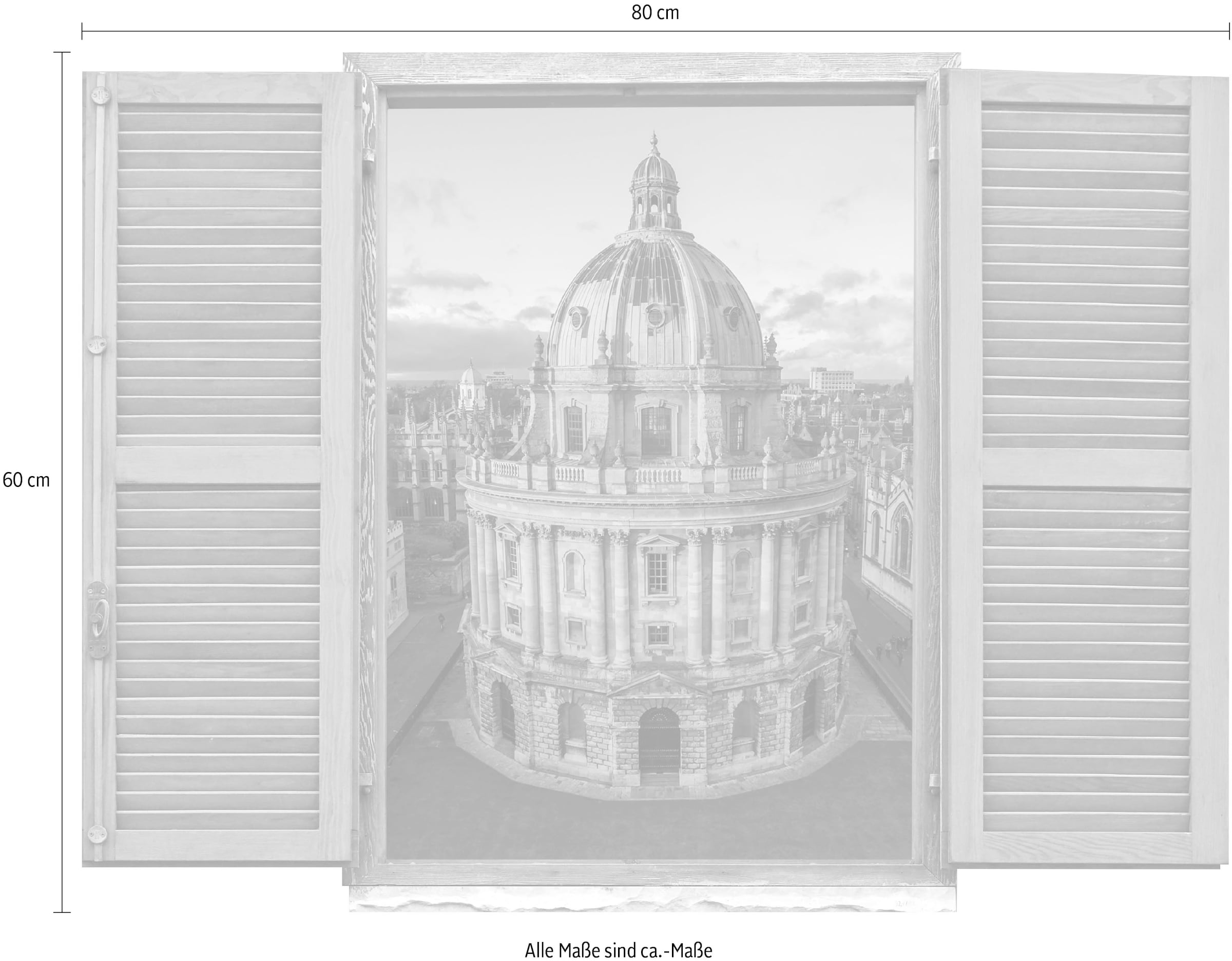 queence Wandtattoo »Palast« Wandsticker, Wandbild, selbstklebend, 3D, Fenster