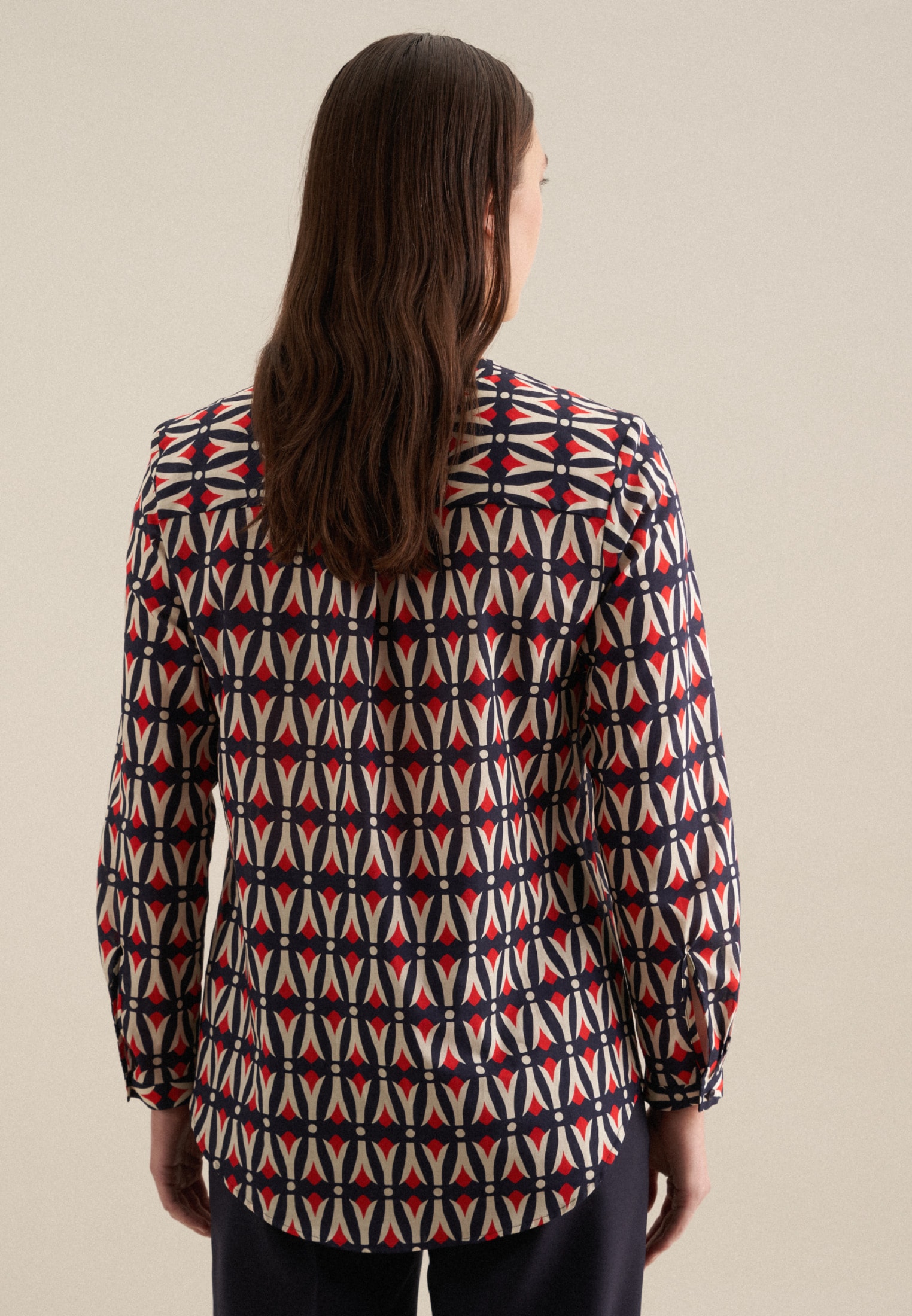 seidensticker Klassische Bluse »Schwarze Rose«, Tunika Geometrische Muster