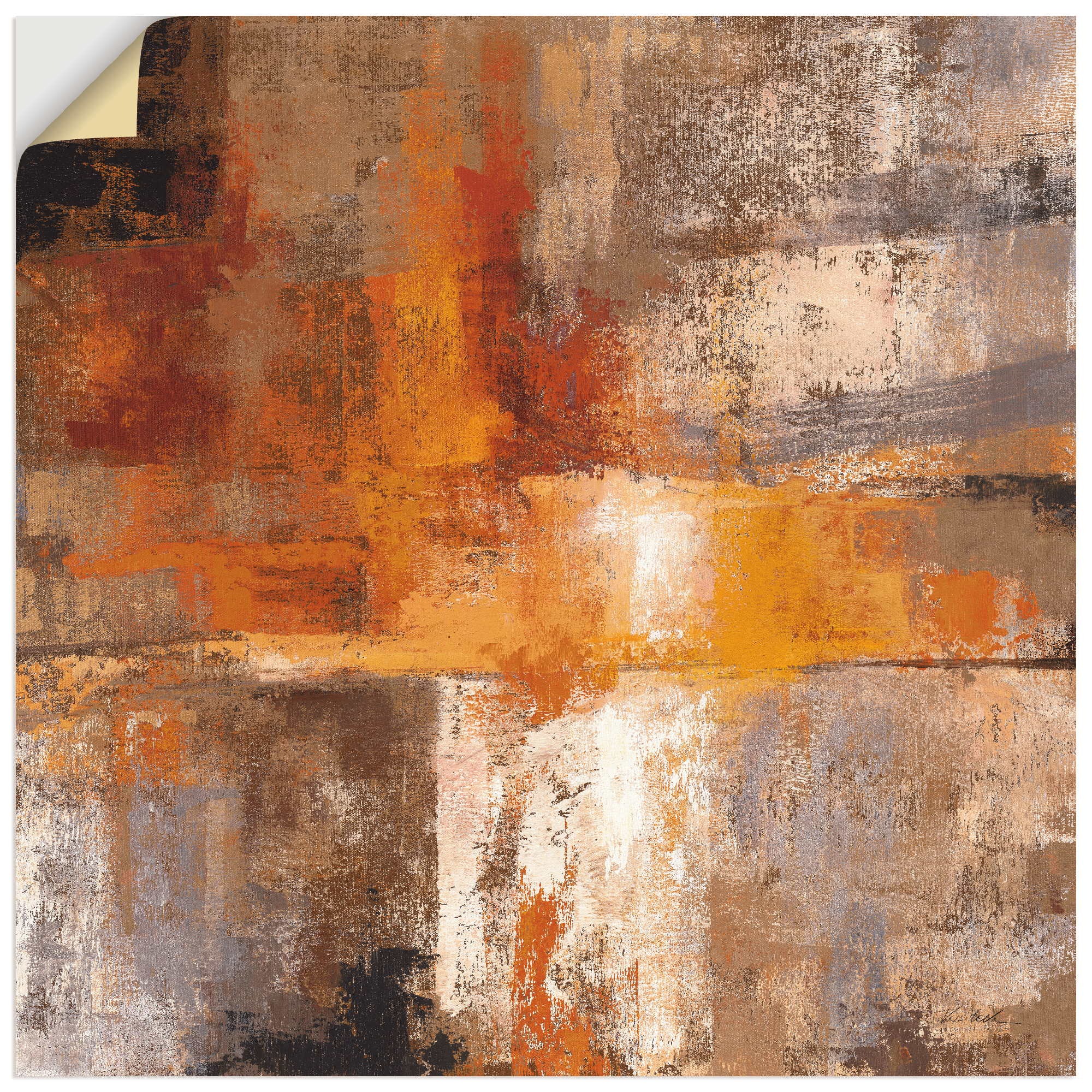 Image of Artland Wandbild »Silber und Bernstein Ernte«, Gegenstandslos, (1 St.), in vielen Grössen & Produktarten -Leinwandbild, Poster, Wandaufkleber / Wandtattoo auch für Badezimmer geeignet bei Ackermann Versand Schweiz