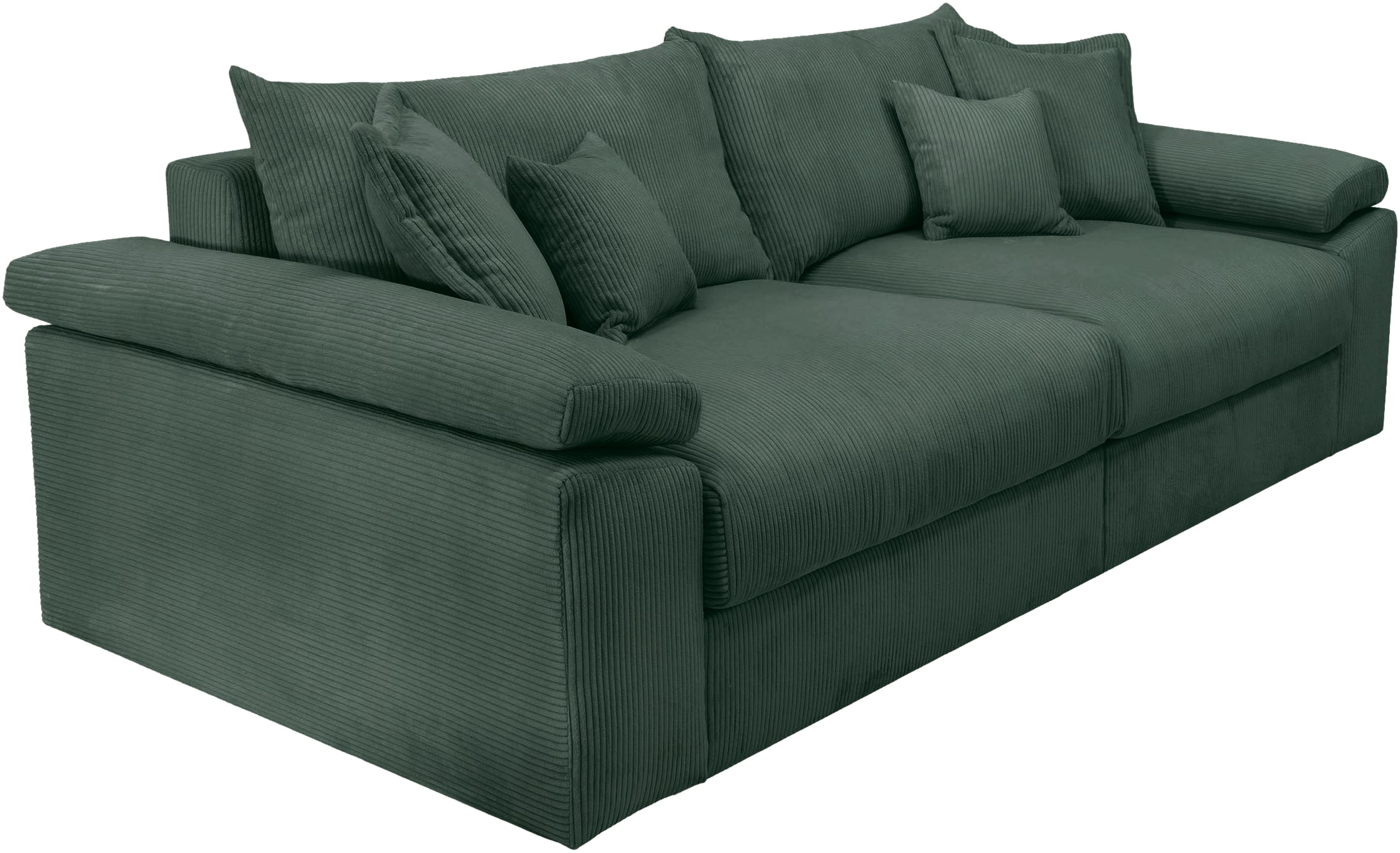 Home affaire Big-Sofa »Soft&Cosy XL, B: 246 cm - OTTO. Verlässliche Qualität.« Mega-Sofa, Cord oder Chenille-Struktur, mit Federkern & 4 Zierkissen