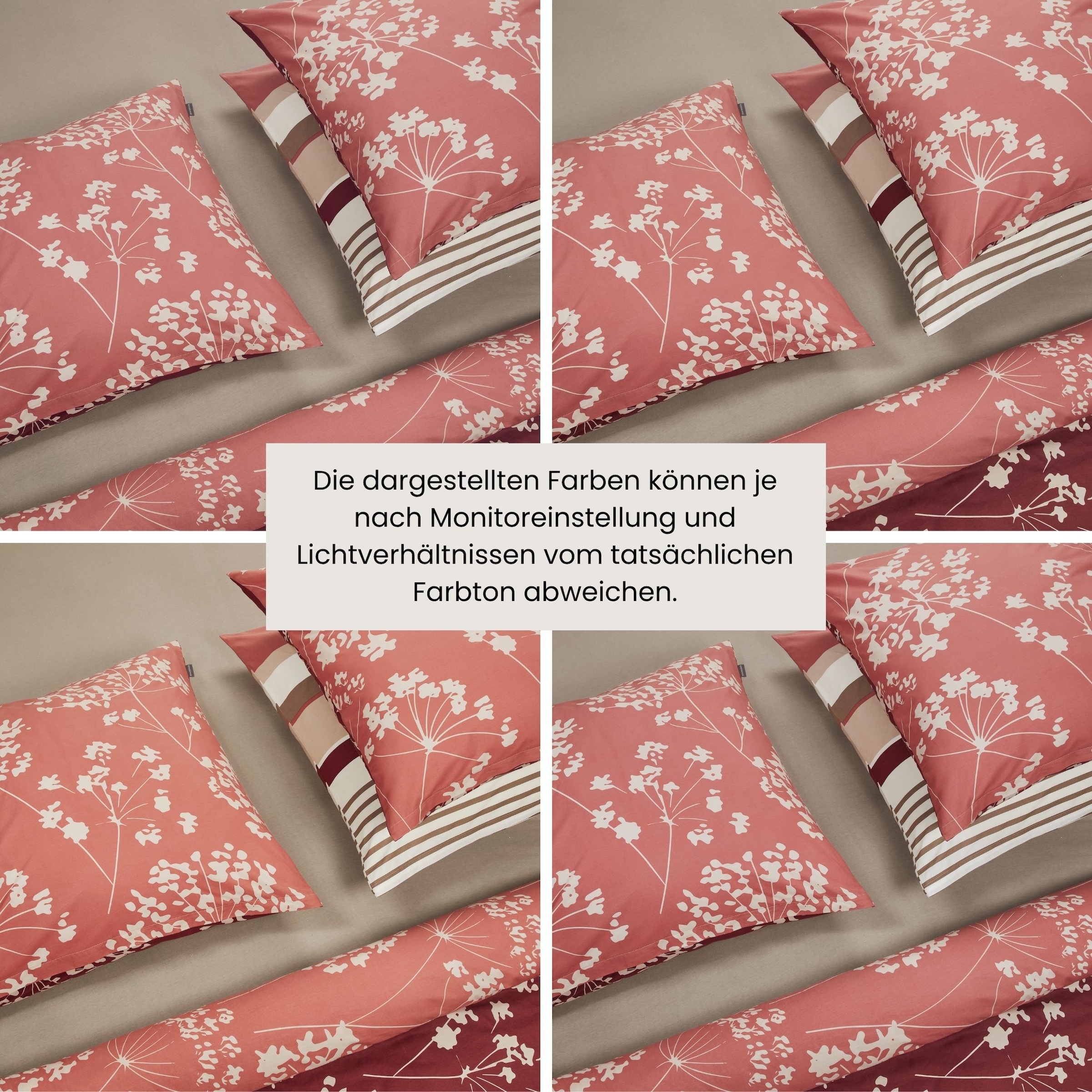 Schiesser Linge de lit réversible »Alyssa aus weicher Baumwolle mit feinen Blüten bedruckt« 2 cuis Made in Green