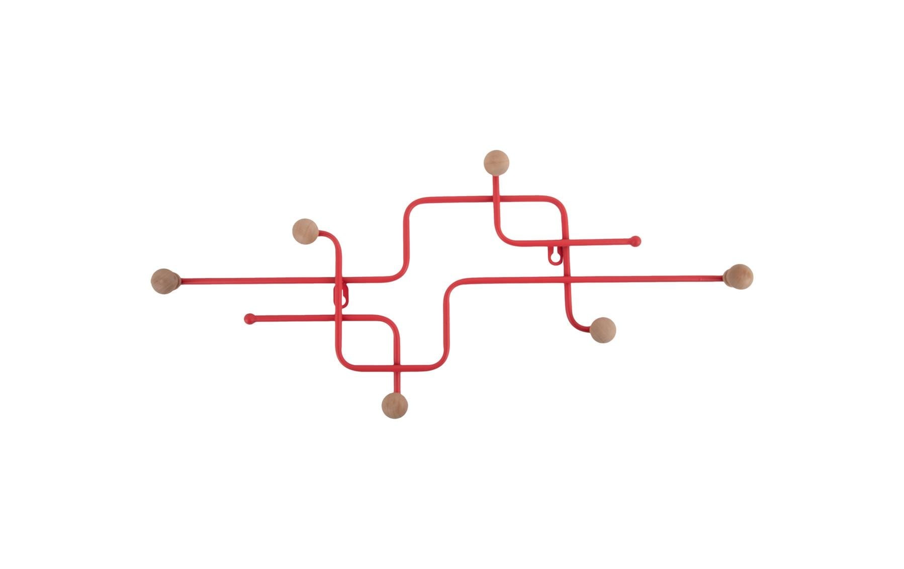 Image of Present Time Garderobenleiste "Metro 60.5 x 26,5 cm Scarlet"