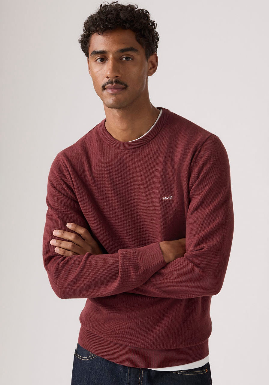Levi's® Pull à col rond »LIGHTWEIGHT HM SWEATER« Feingerippte Abschlüsse