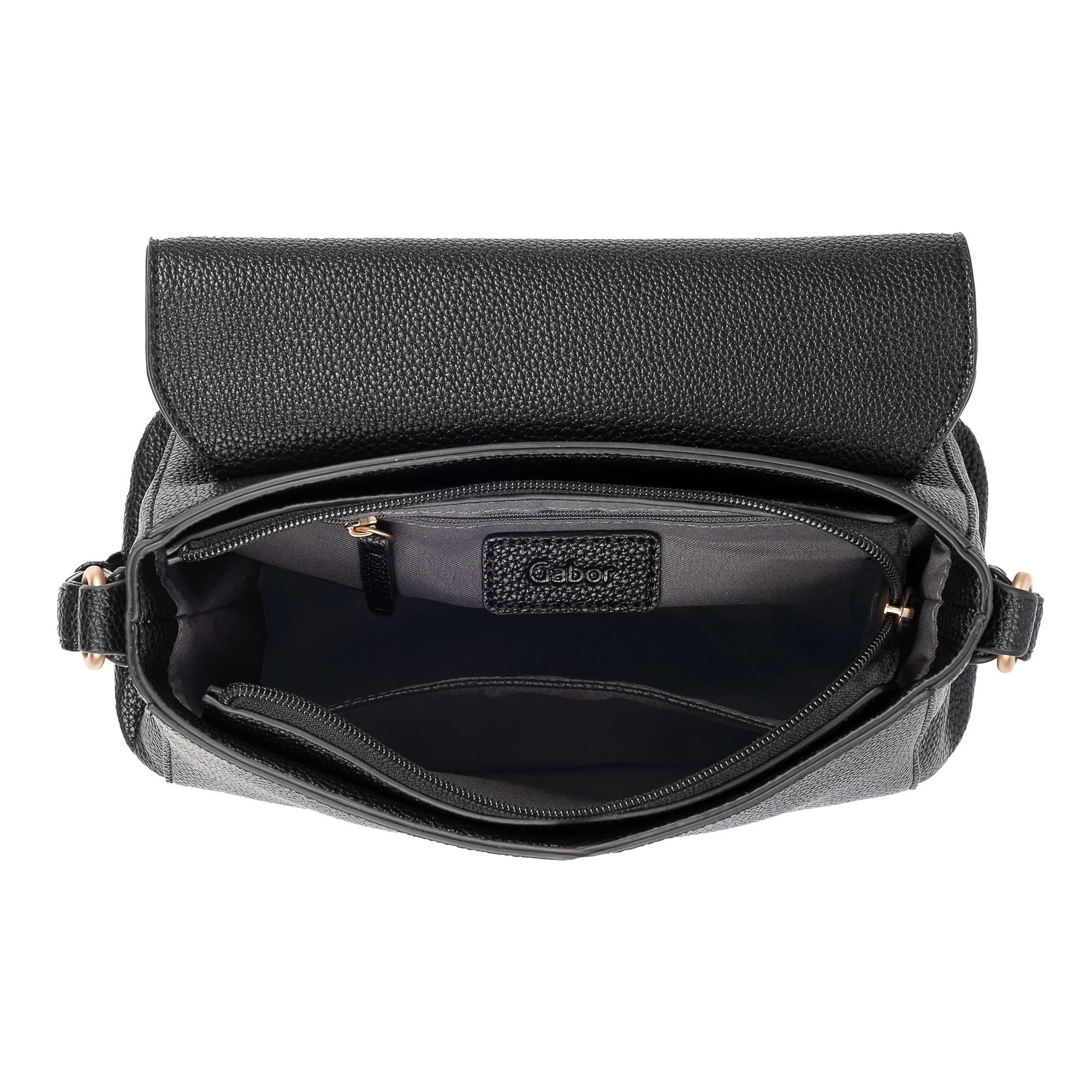 Gabor Umhängetasche »Melora« leicht genarbtes Lederimitat mit feinem Logo und goldenem Metallring