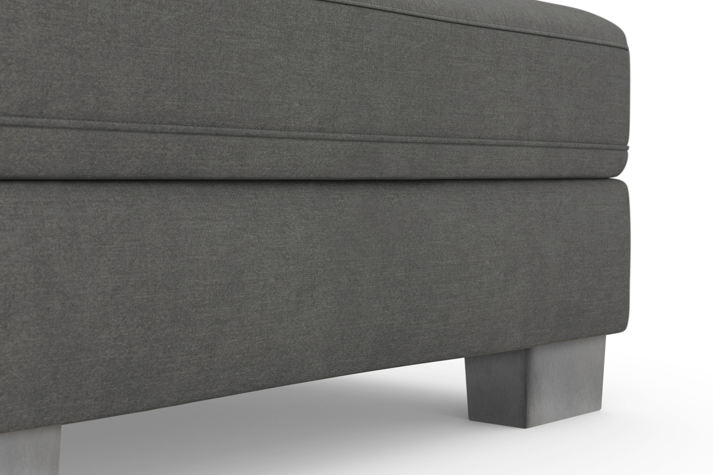 sit&more Ecksofa »Dundee L-Form«, mit Federkern und Edelstahlfüssen, wahlweise mit Kopfteilverstellung