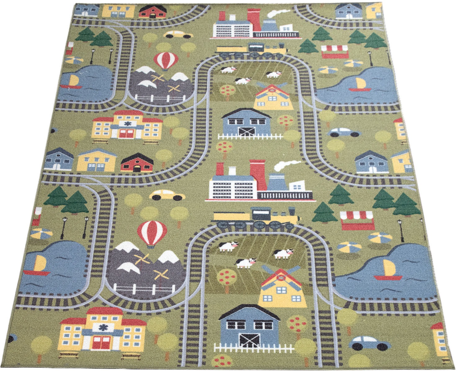 Image of Paco Home Kinderteppich »Lino 682«, rechteckig, 5 mm Höhe, Wendeteppich, Strassen-Spiel-Teppich & Lernteppich, Kinderzimmer bei Ackermann Versand Schweiz