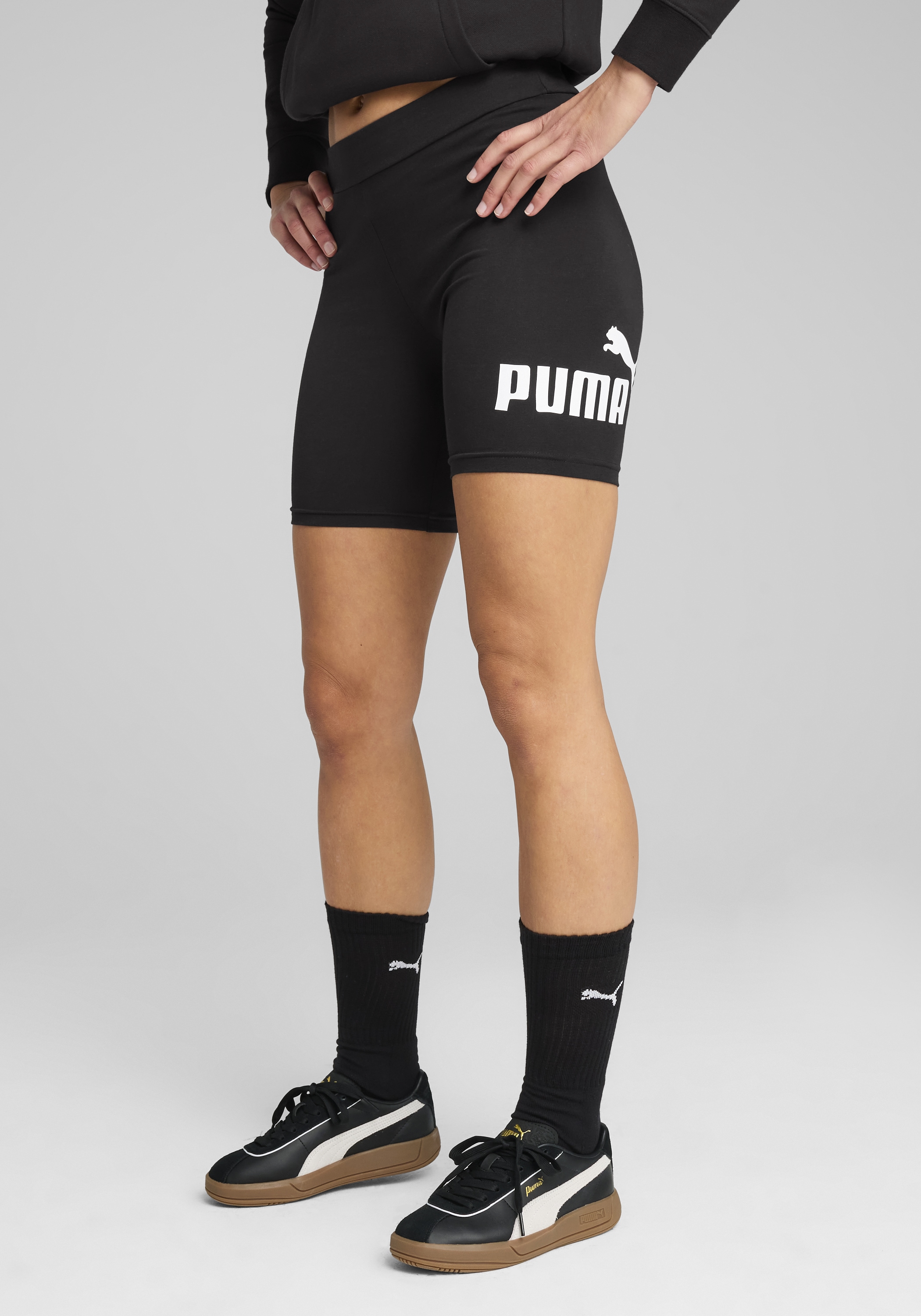 Image of PUMA Leggings "ESS NO 1 LOGO 7 SHORT LEGGINGS" schmale Passform, elastischer Bund, pflegeleicht