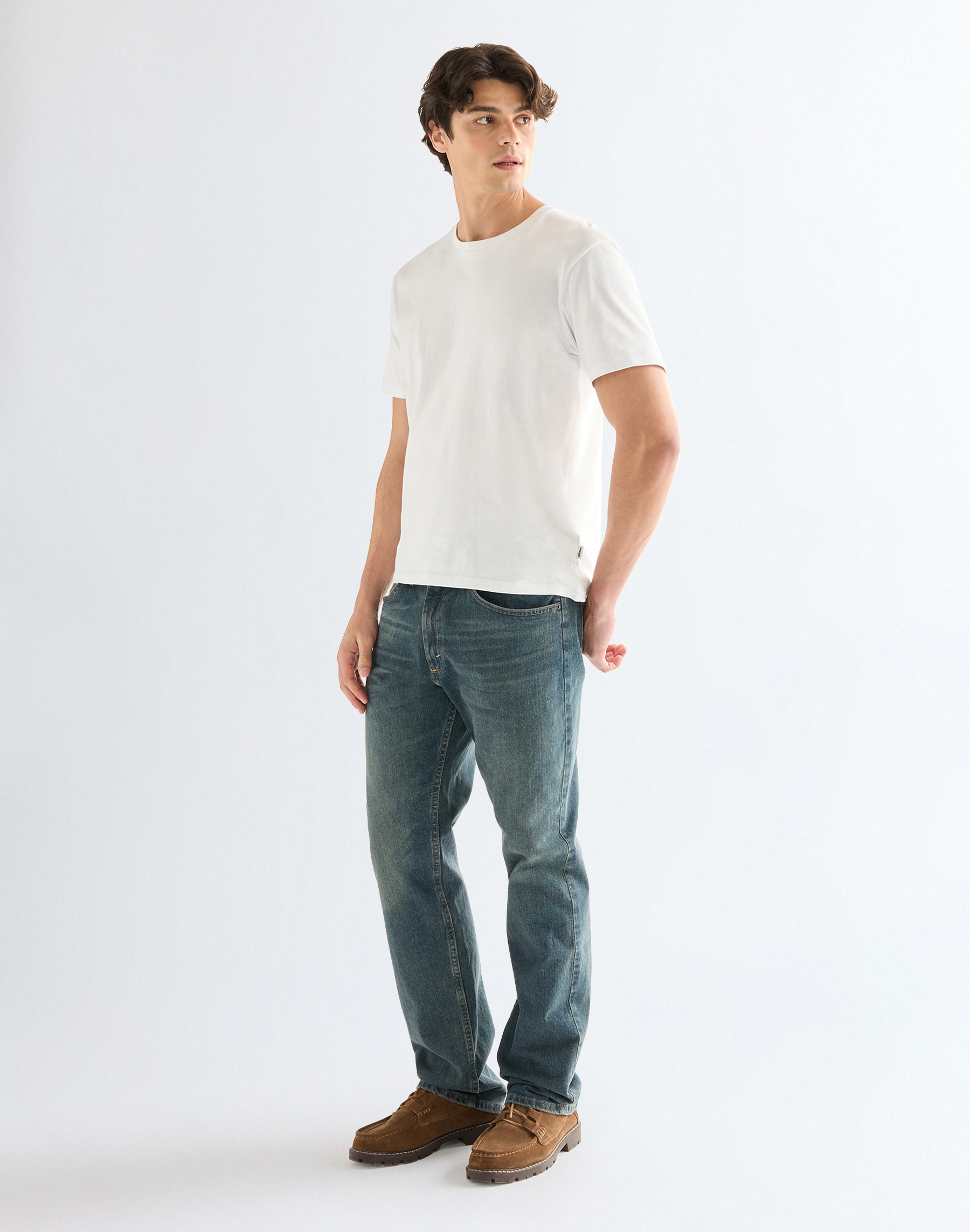 Wrangler Straight-Jeans aus elastischer Baumwollmischung