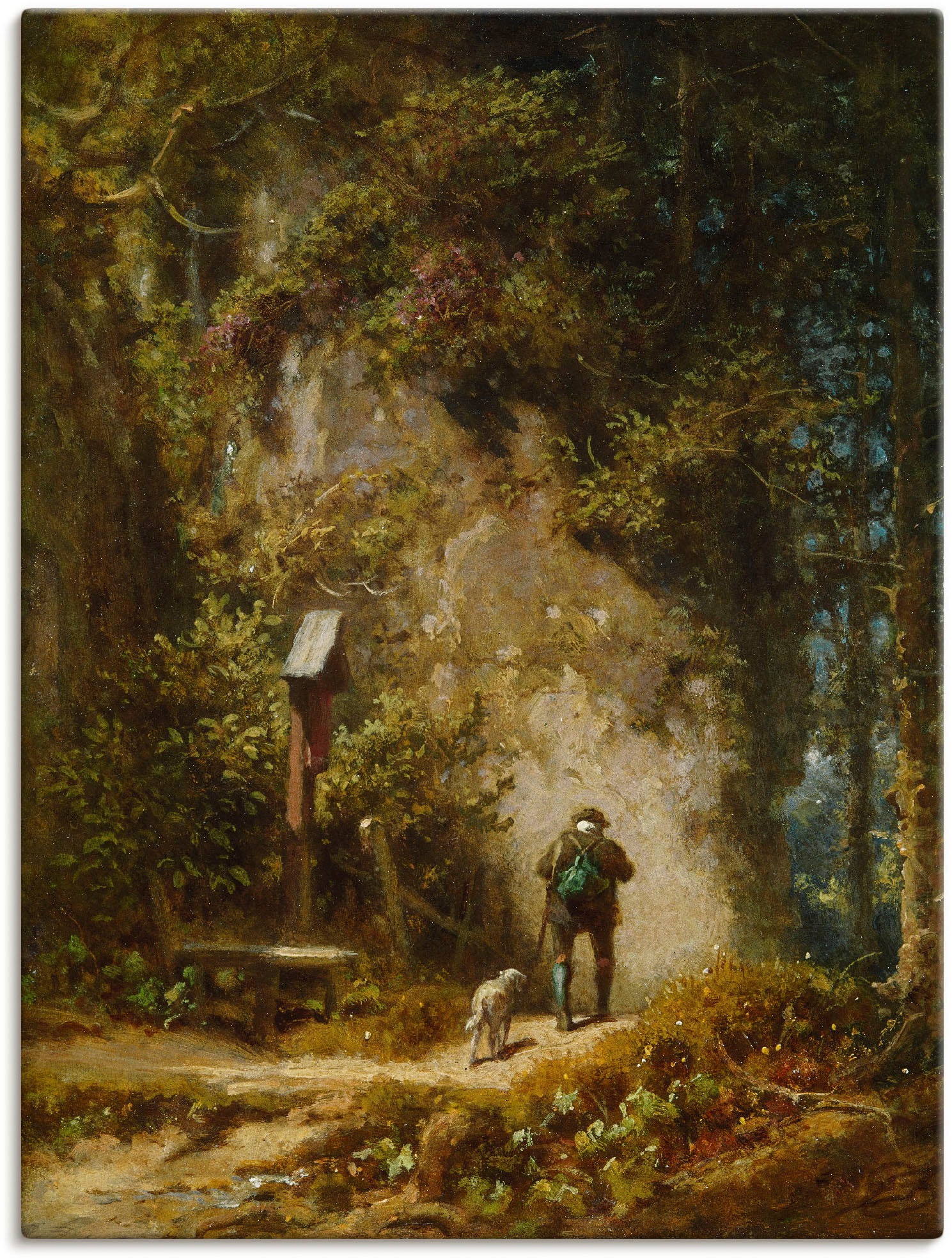 Image of Artland Wandbild »Jäger im Wald«, Mann, (1 St.), in vielen Grössen & Produktarten -Leinwandbild, Poster, Wandaufkleber / Wandtattoo auch für Badezimmer geeignet bei Ackermann Versand Schweiz