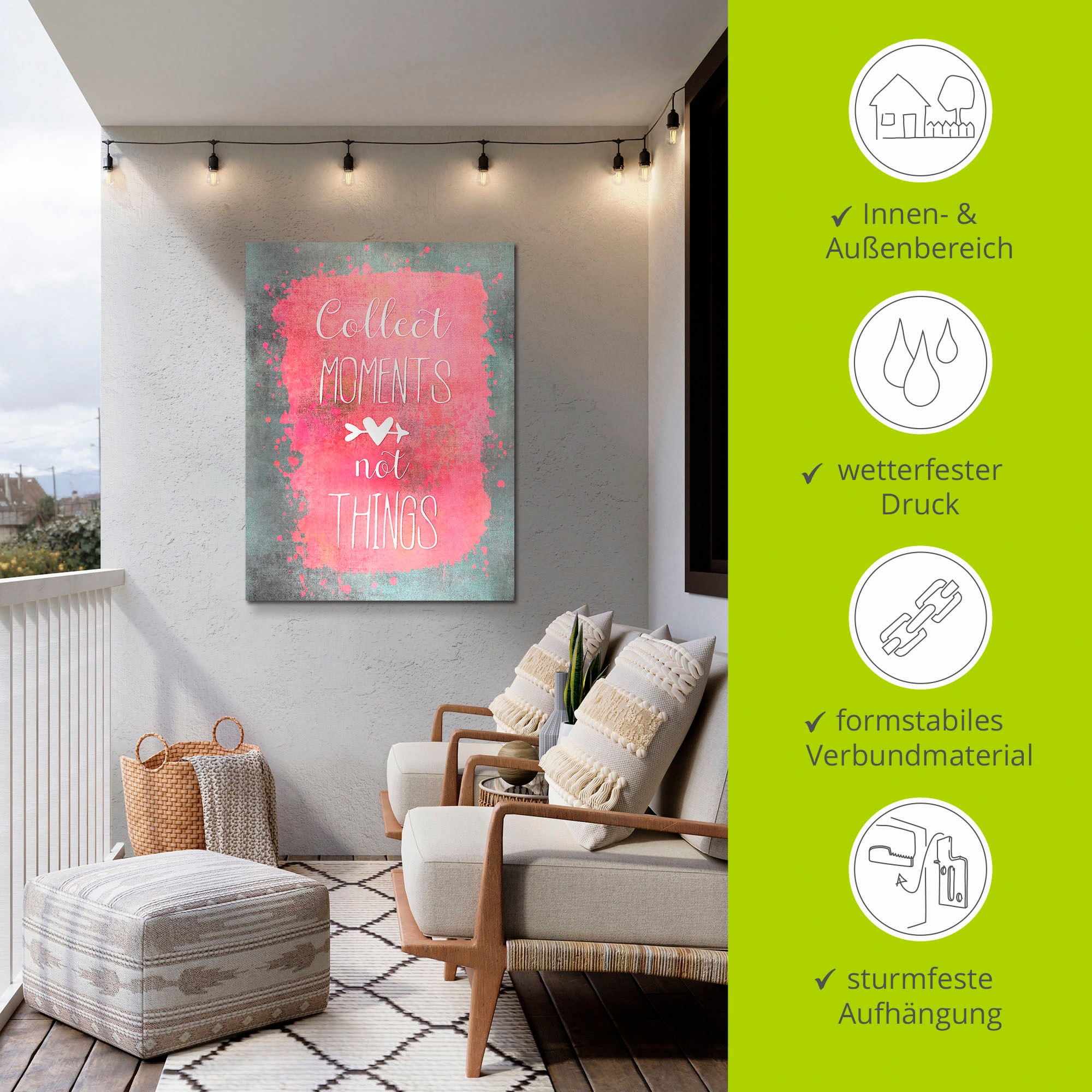 Artland Impression alu-dibond »Momente« 1 cuis tlg. für Innen- und Aussenbereich geeignet, Outdoorbild