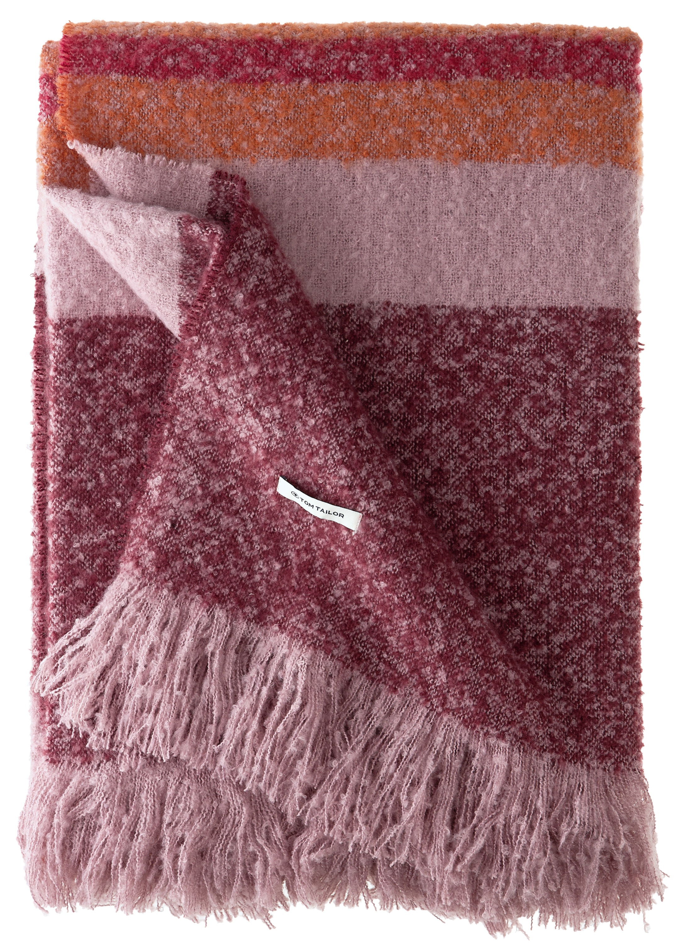 TOM TAILOR HOME Wohndecke "Bouclé Stripe" aus Bouclégarnen