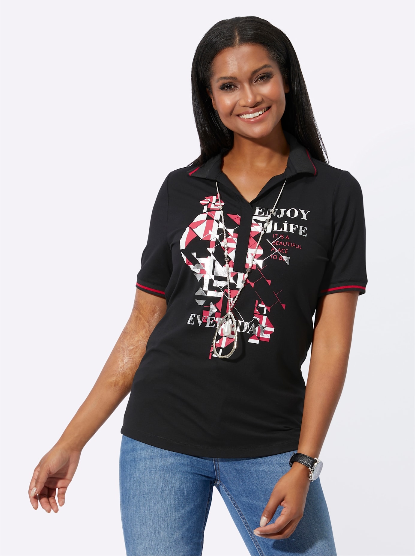 Inspirationen Poloshirt »Poloshirt«, (1 tlg.)