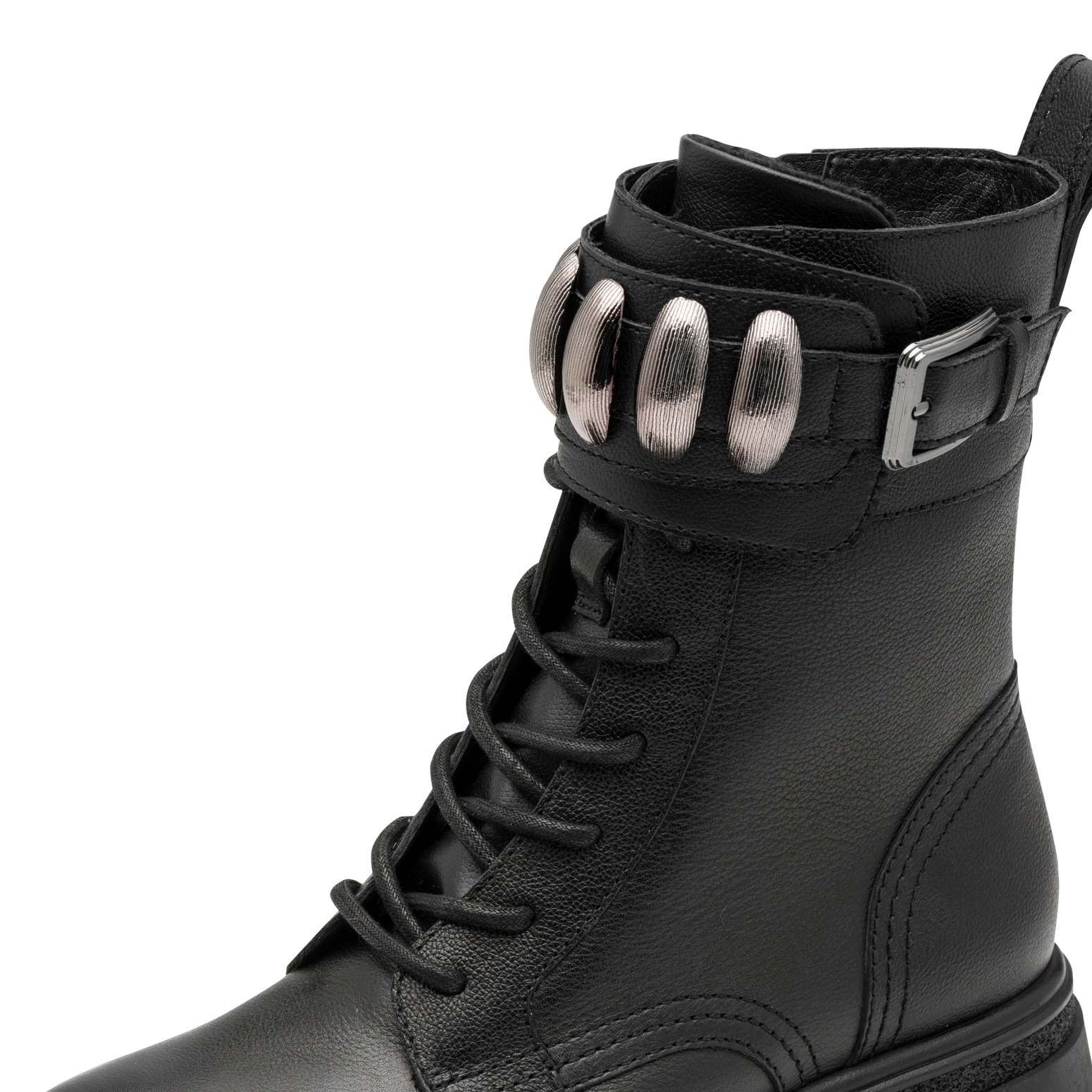 Tamaris Schnürstiefelette  , Blockabsatz, Schnürboots mit Schmuckelementen in Metallicoptik