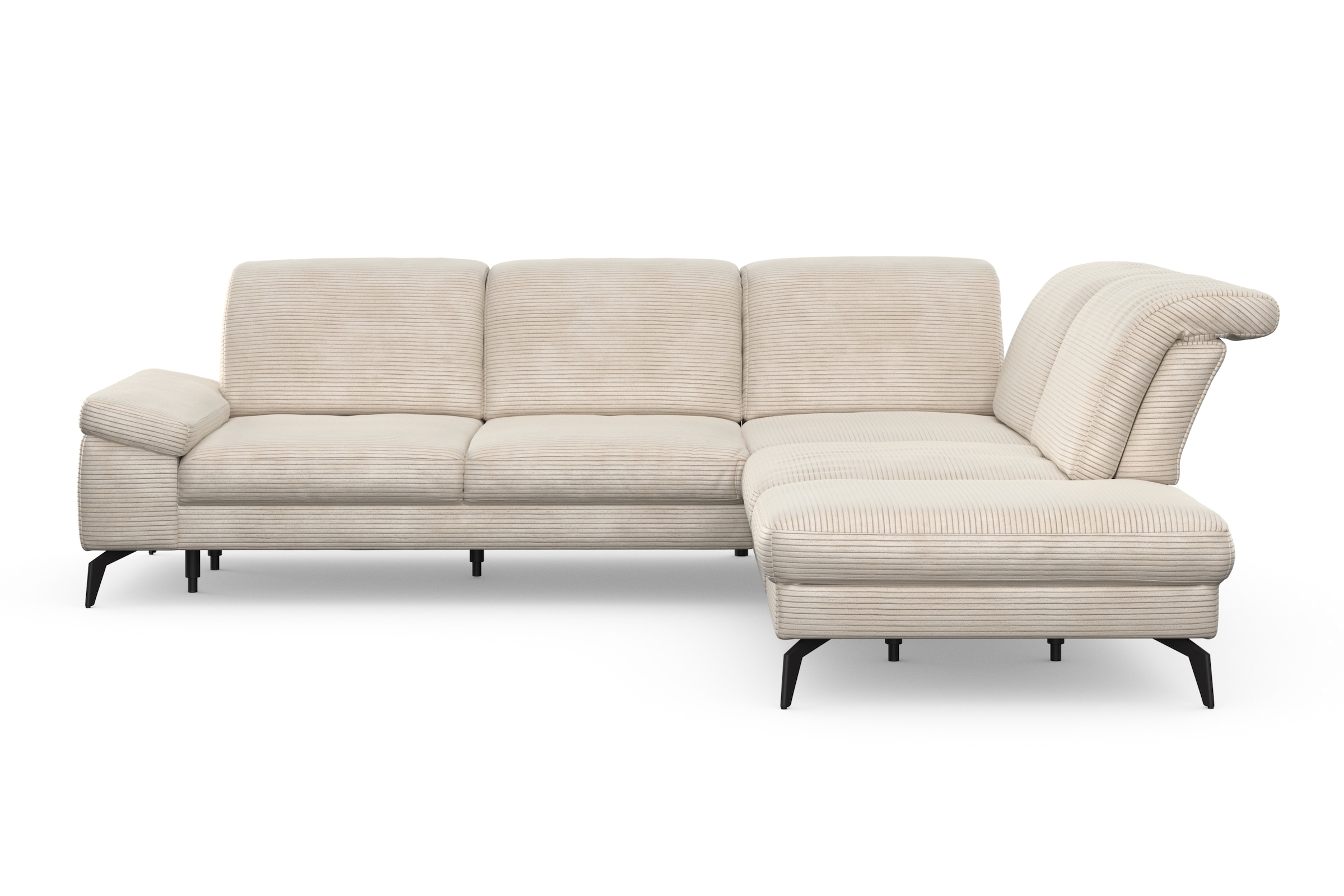 sit&more Ecksofa »Cabana L-Form«, Ottomane, wahlweise mit Sitztiefen-,Armlehnen- und Kopfteilfunktion