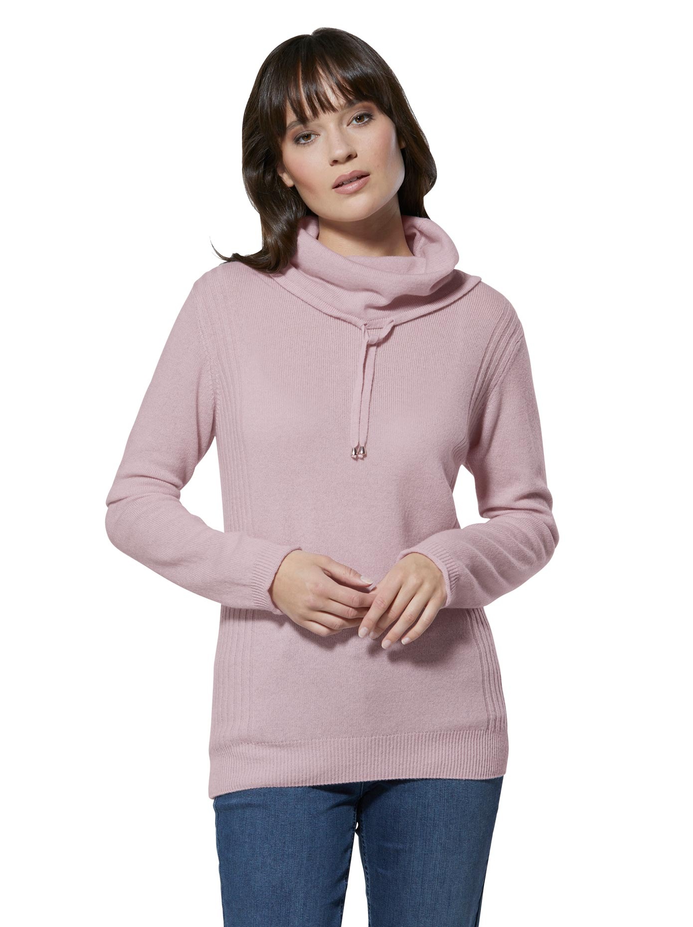 Creation L Kaschmir-Pullover mit halsfernem Rollkragen