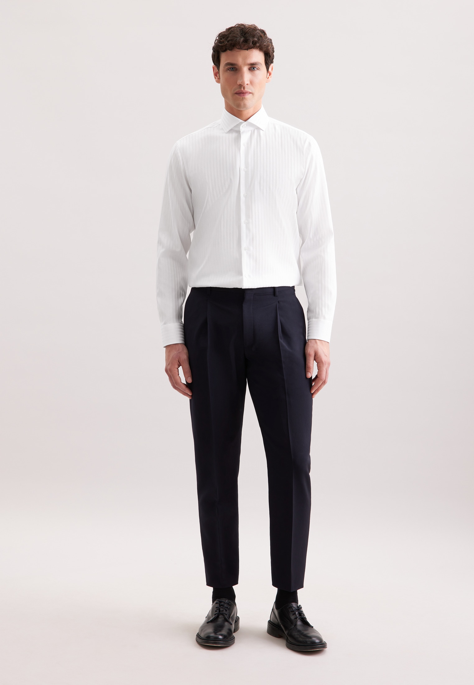 seidensticker Businesshemd »Schwarze Rose« Regular 1/1 Kentkragen Gestreift