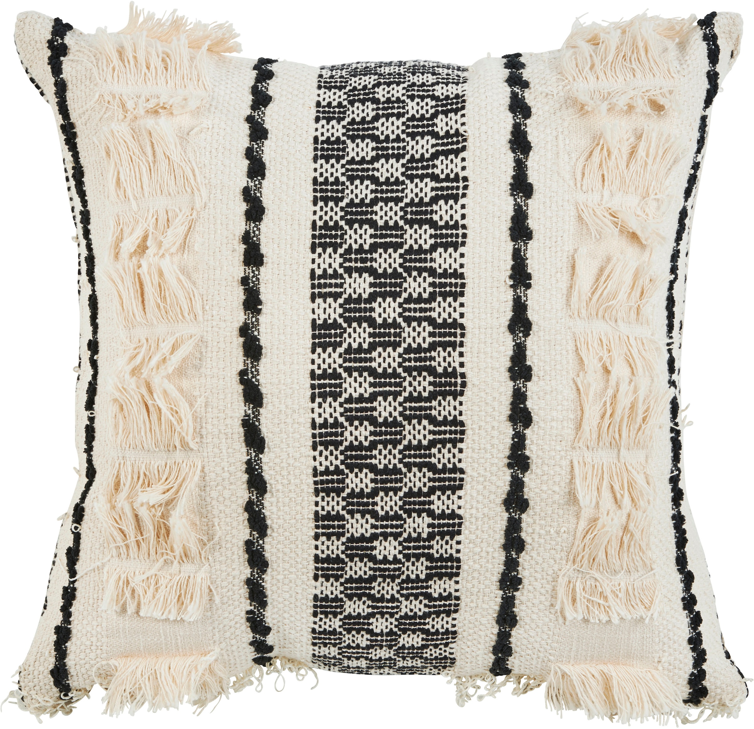 Image of done. Kissenhülle "Isa" Kissenhülle im Boho-Stil mit dekorativer Verzierung
