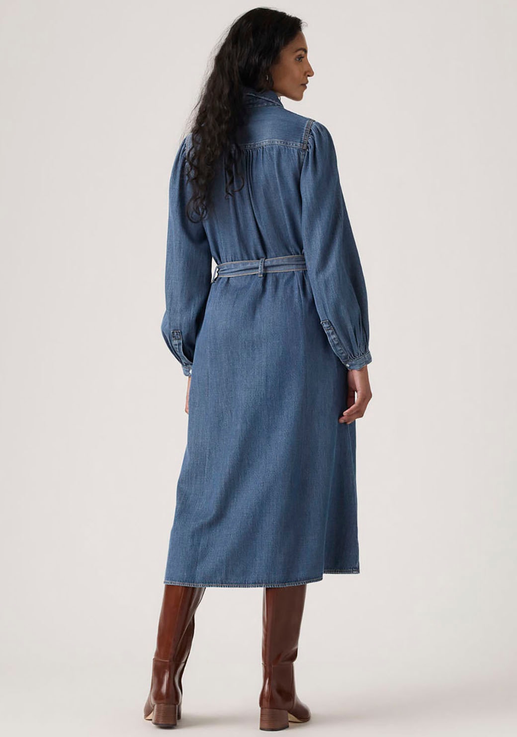 Levi's® Robe en jean »JOURNEY LS MAXI DRESS« Poches pour les mains mit Bindegürtel