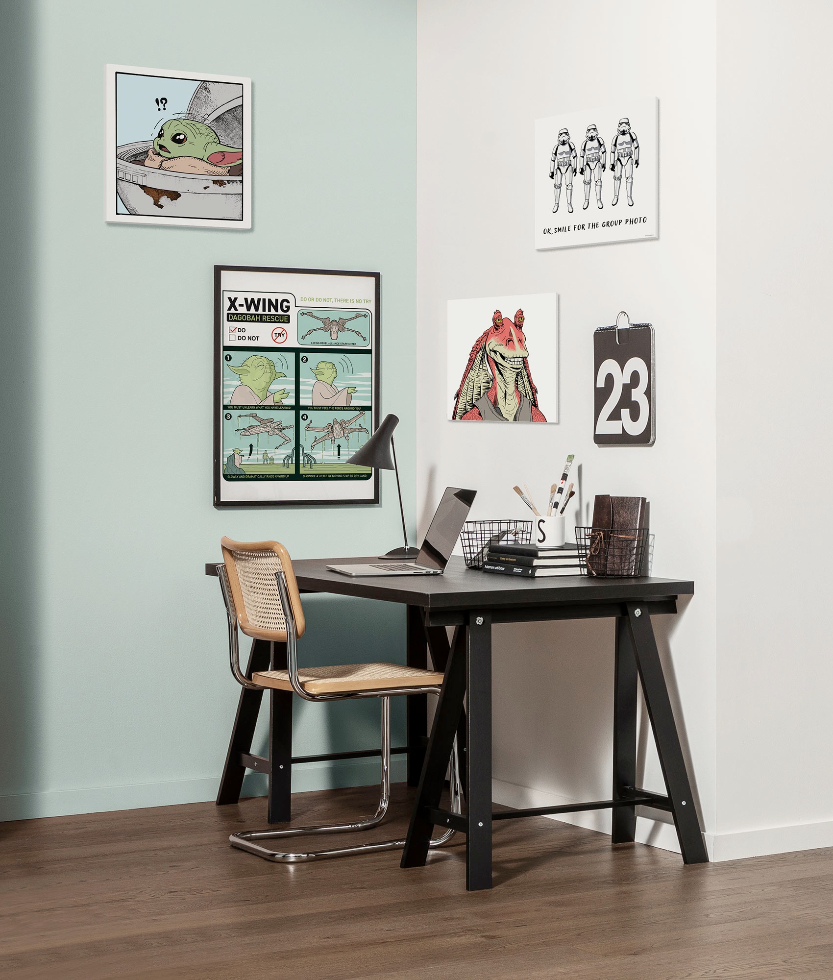 Komar Leinwandbild »Star Wars Jar Jar Binks«, Disney, (1 St.), 40 x 40 cm (Breite x Höhe) - Kinderzimmer, Dekoration