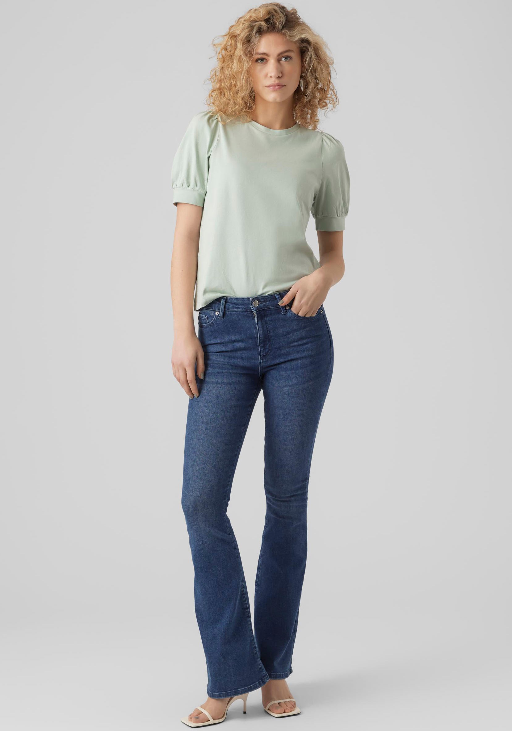 Vero Moda T-Shirt »VMKERRY 2/4 O-NECK TOP VMA JRS NOOS«, mit Rundhalsausschnitt