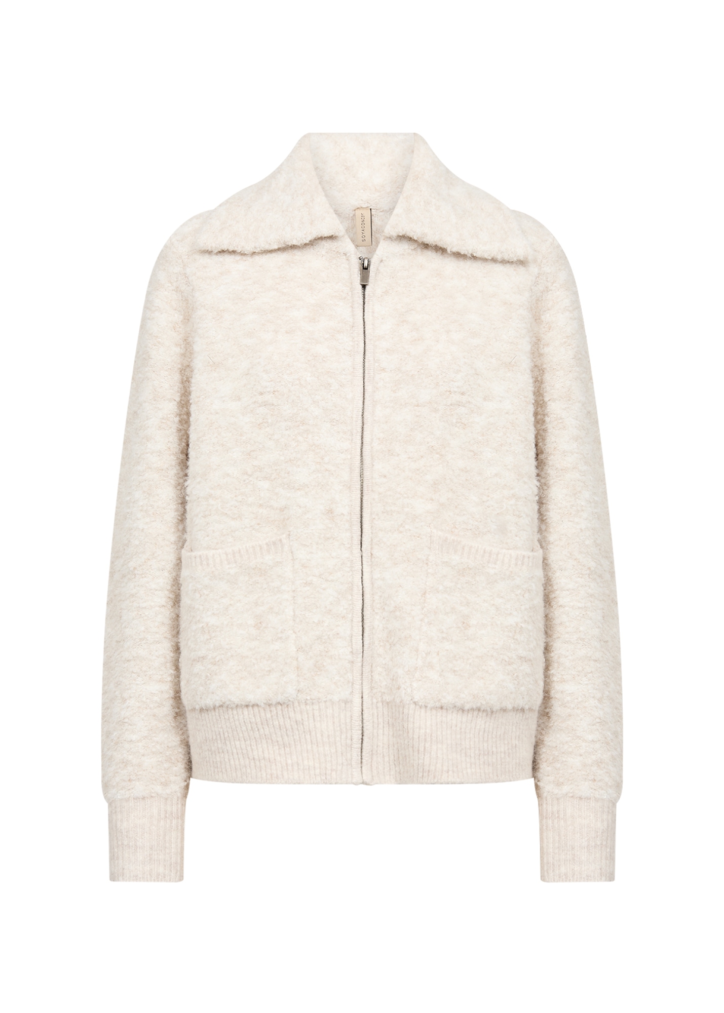 soyaconcept Veste en tricot »SC-VENCHE 4« Materialmix, mit Kragen und Reissverschluss, Eingrifftaschen