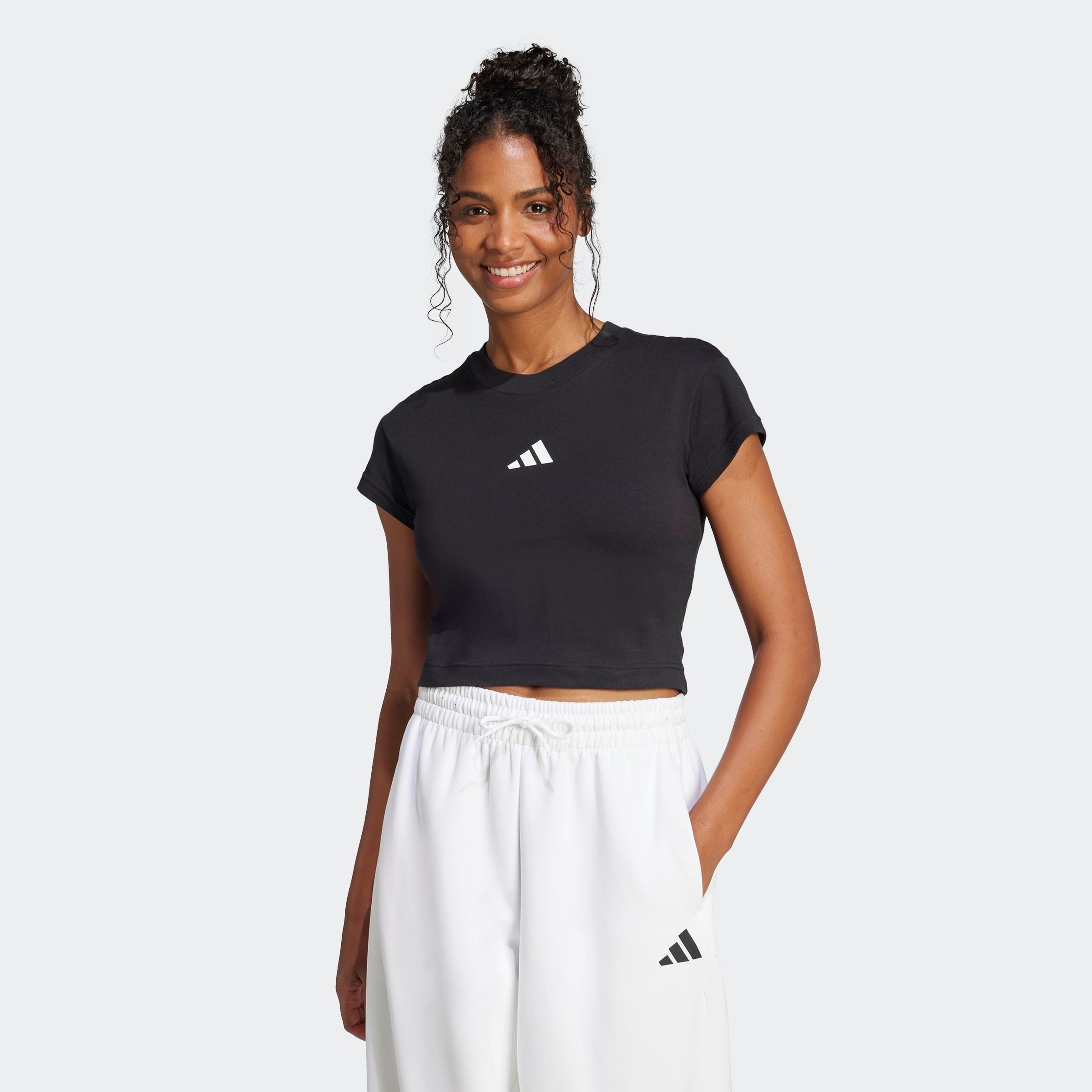 Image of adidas Sportswear T-Shirt "FUTURE ICONS SMALL LOGO BABY" sportlicher Stil, Rundhalsausschnitt, ohne Verschluss