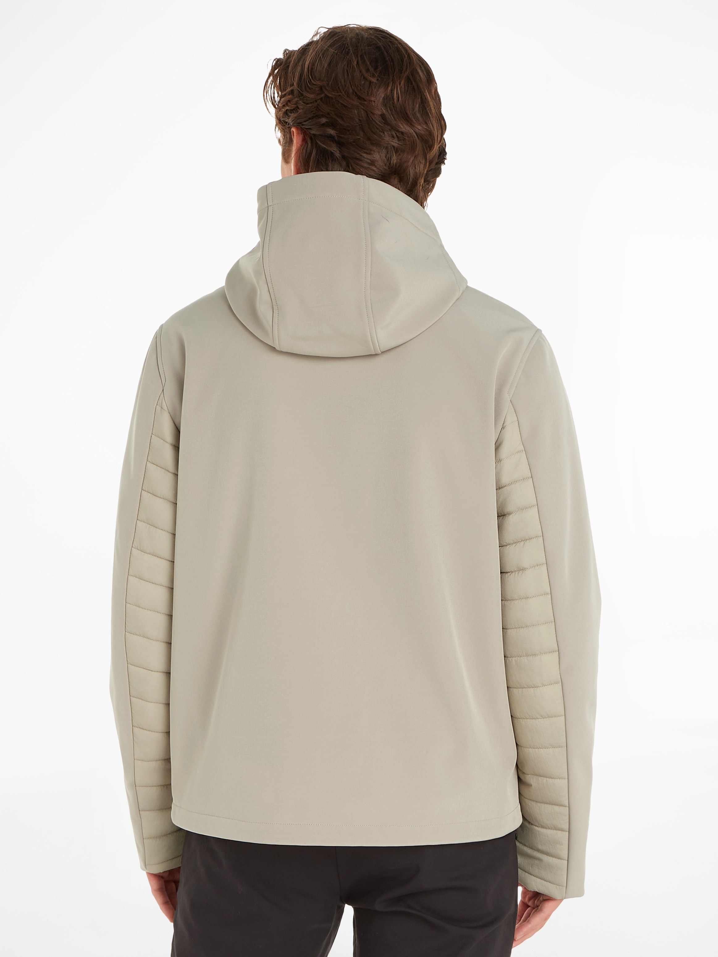Calvin Klein Outdoorjacke »QUILTED MIX MEDIA JACKET HOOD«, mit Kapuze